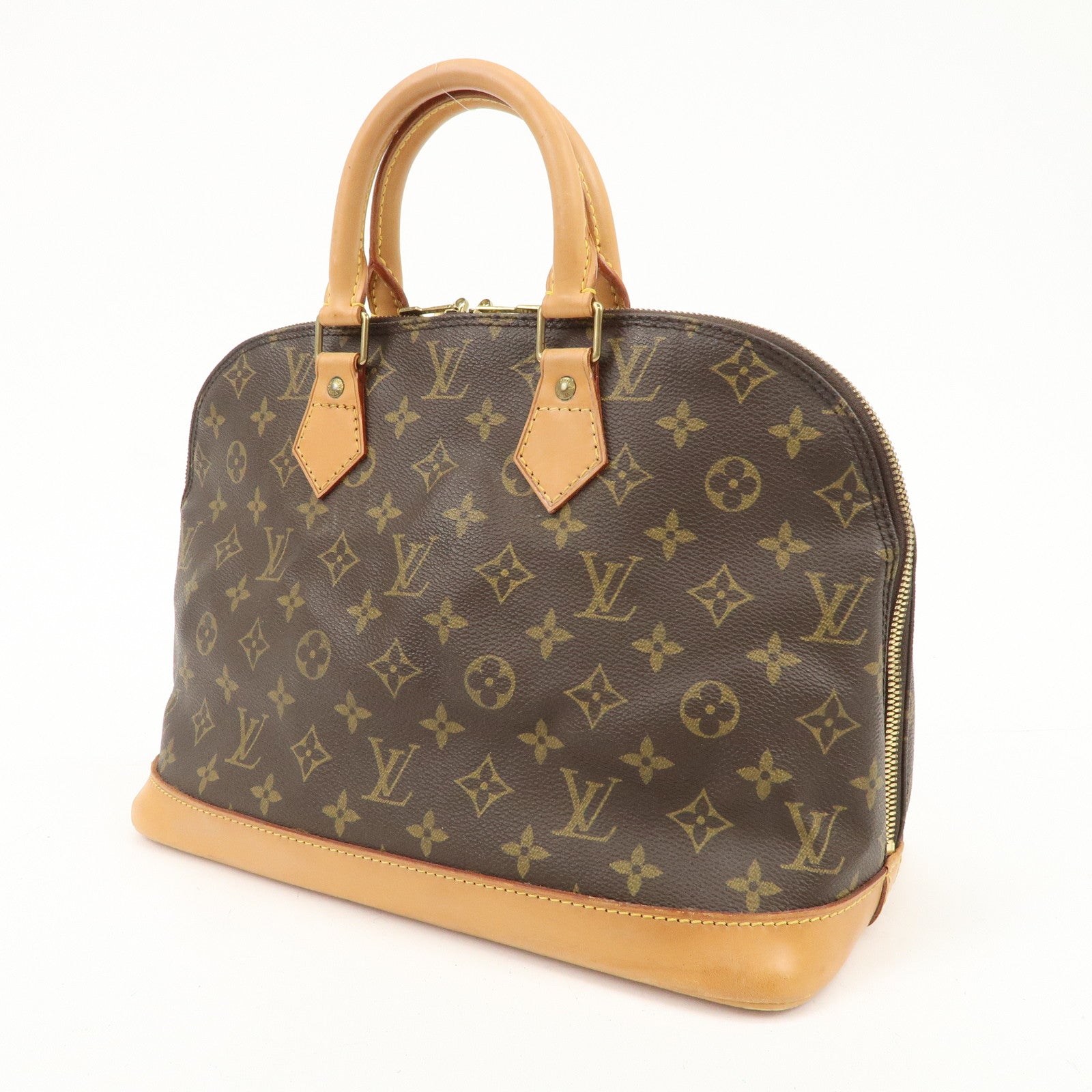 Louis Vuitton Monogram Alma PM Hand Bag Brown M51130 Used