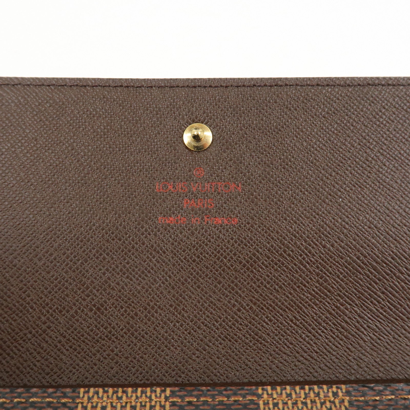 Louis Vuitton Damier Porte Tresor International Long Wallet N61215 Used