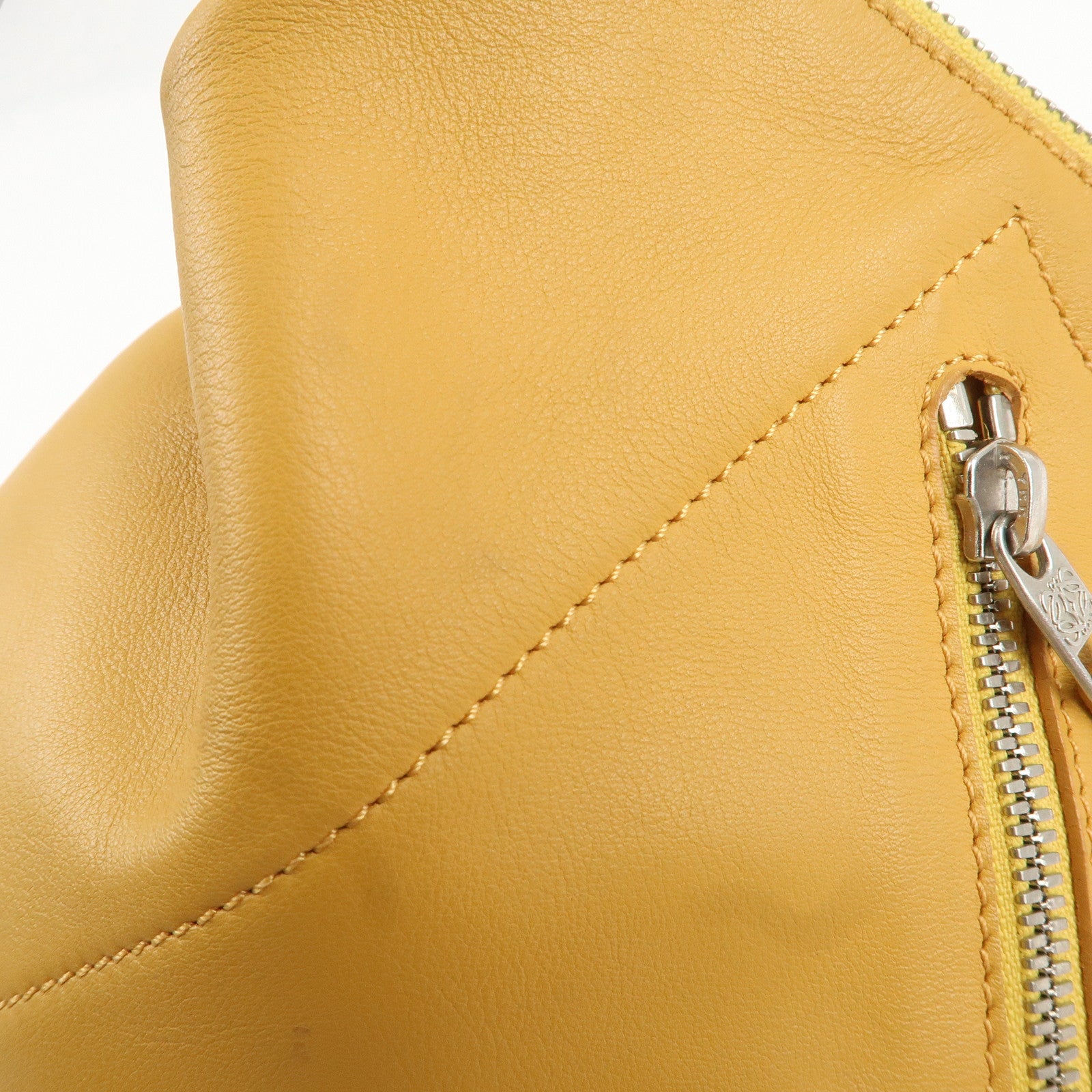 LOEWE Leather Anton Backpack Rucksack Bag Shoulder Bag Yellow