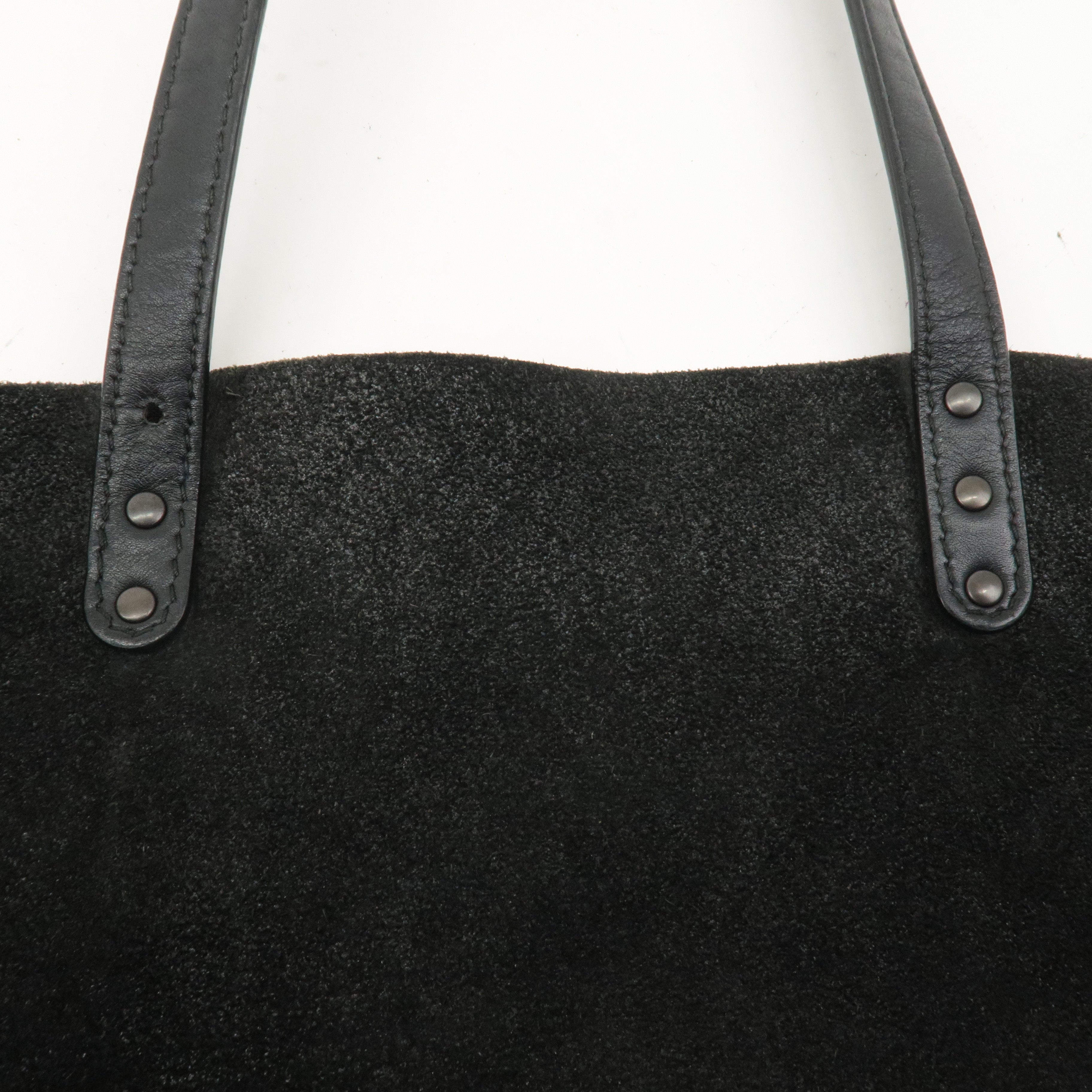 BOTTEGA VENETA Intreccio Leather Tote Bag Shoulder Bag Black