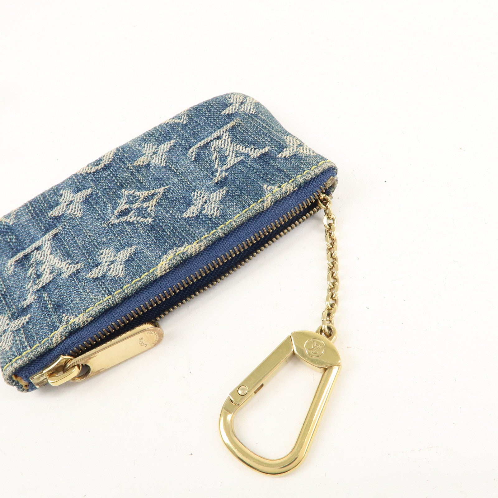 Louis Vuitton Monogram Denim Pochette Cles Coin Case M95343