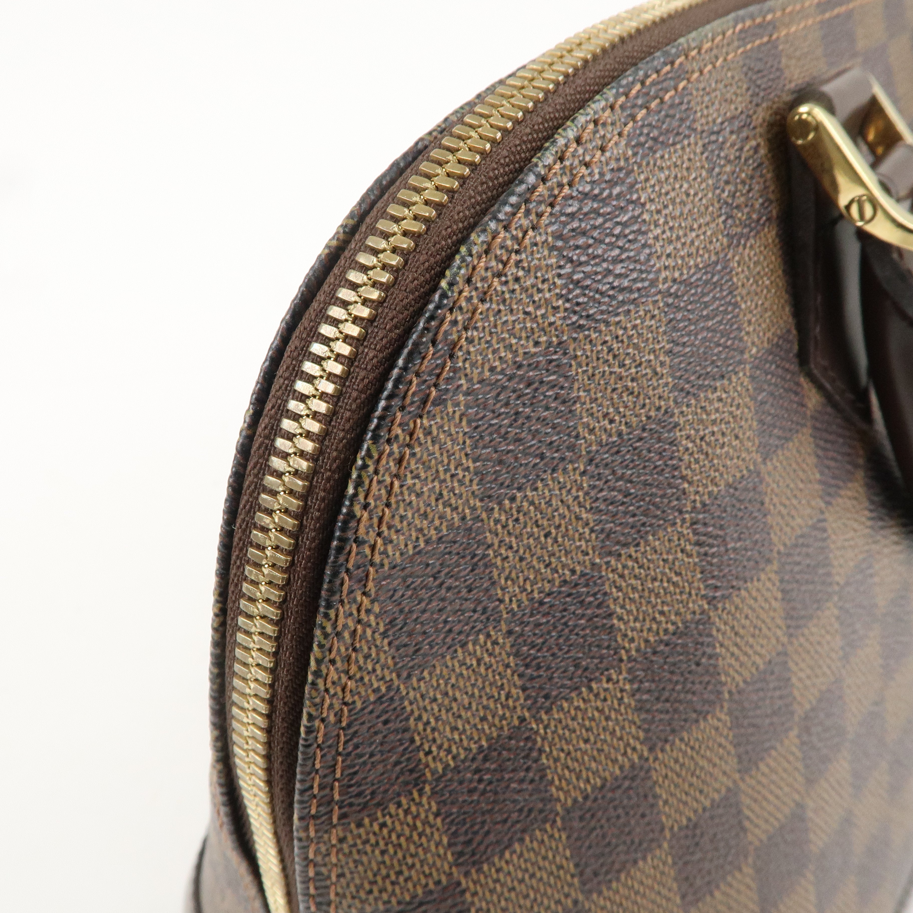 Louis Vuitton Damier Alma Hand Bag Brown Brown N51131