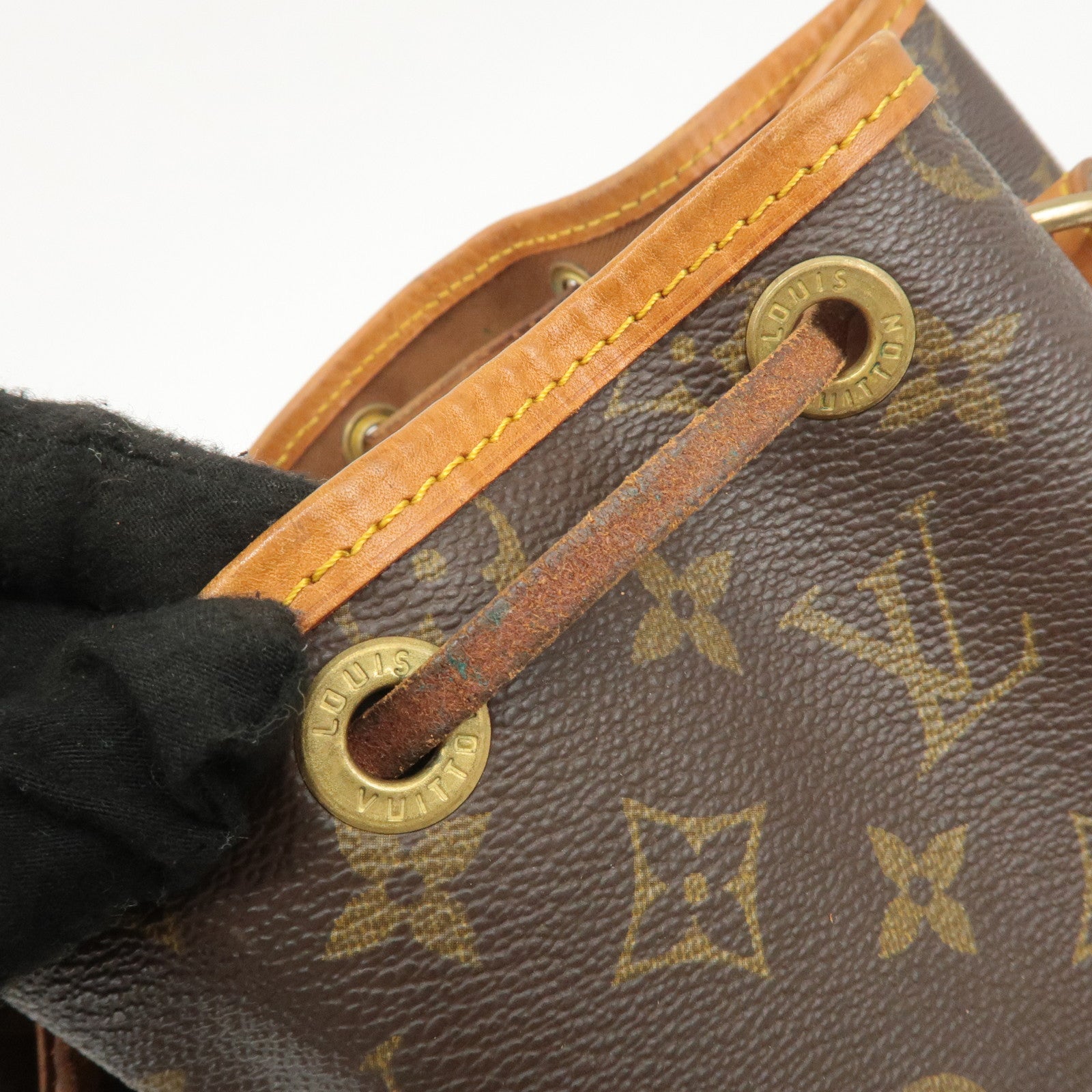 Louis Vuitton Monogram Noe Shoulder Bag Hand Bag Brown M42224 Used