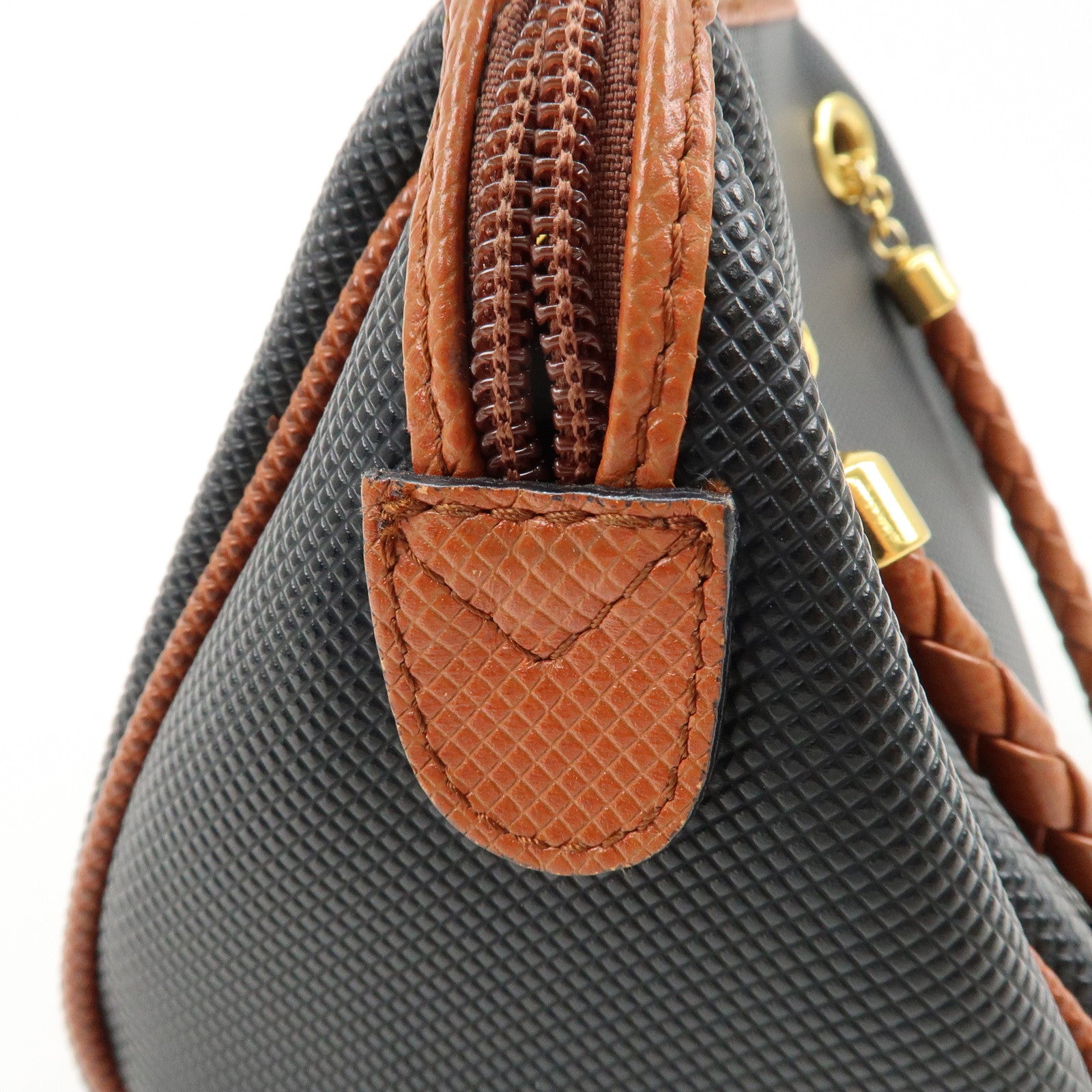 BOTTEGA VENETA Intrecciato PVC Leather Marco Polo Tassel Hand Bag