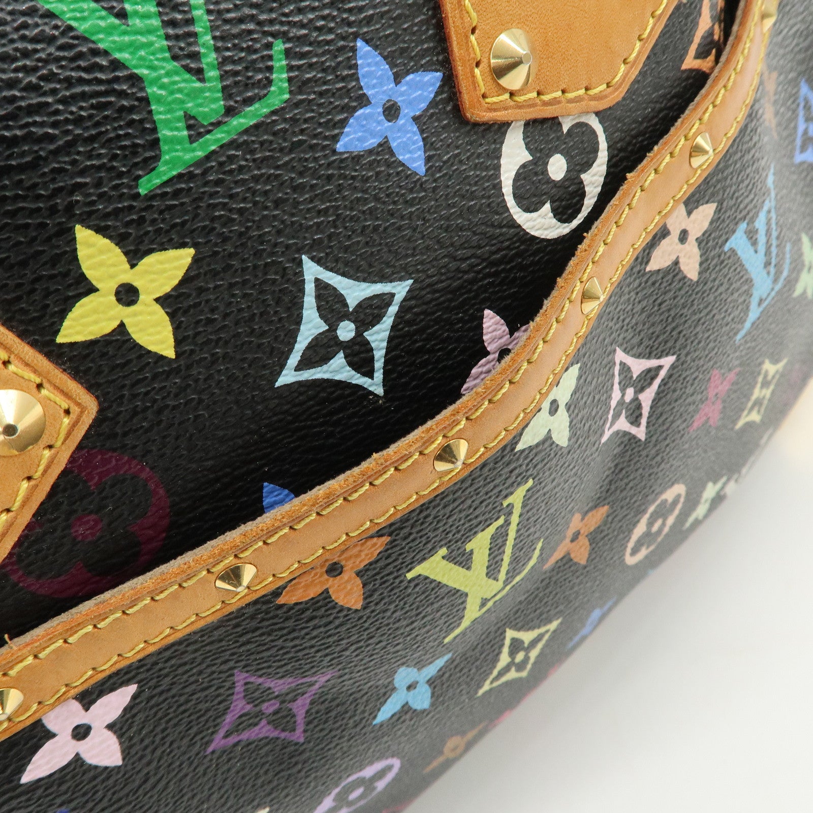 Louis Vuitton Monogram Multi Color Trouville Hand Bag M92662 Used