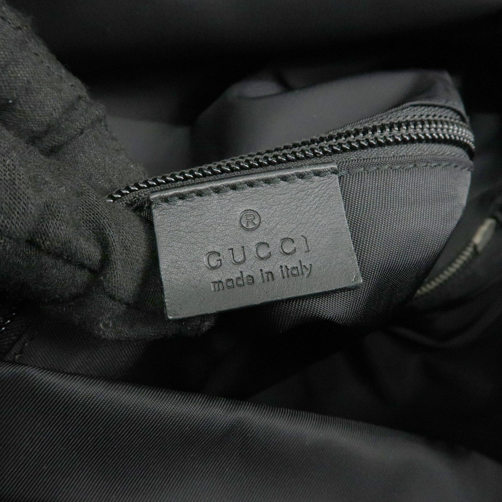 GUCCI Sherry Canvas Leather Ruck Sack Back Pack Black 337075