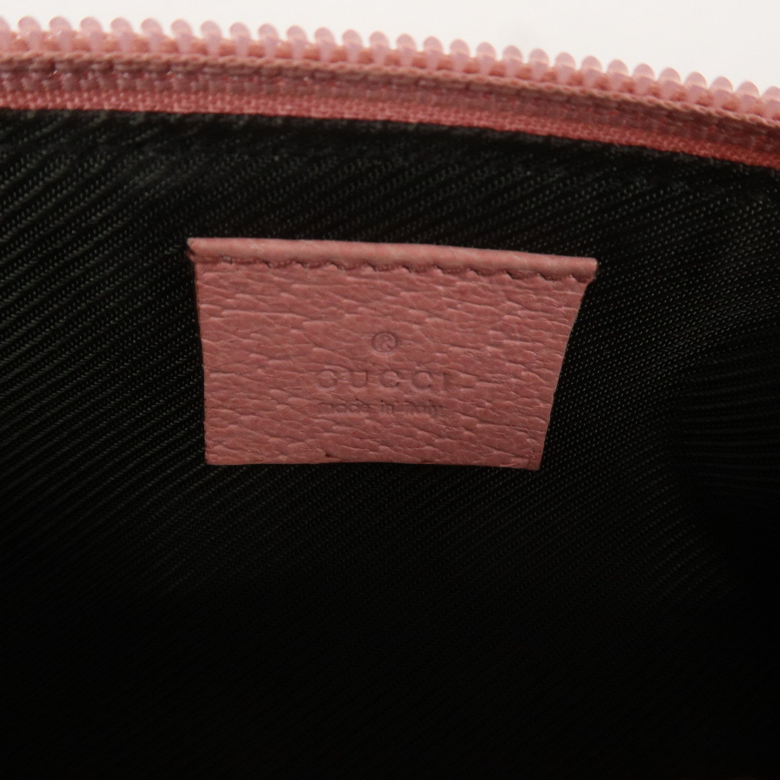 GUCCI GG Canvas Leather Pouch Beige Pink 7198