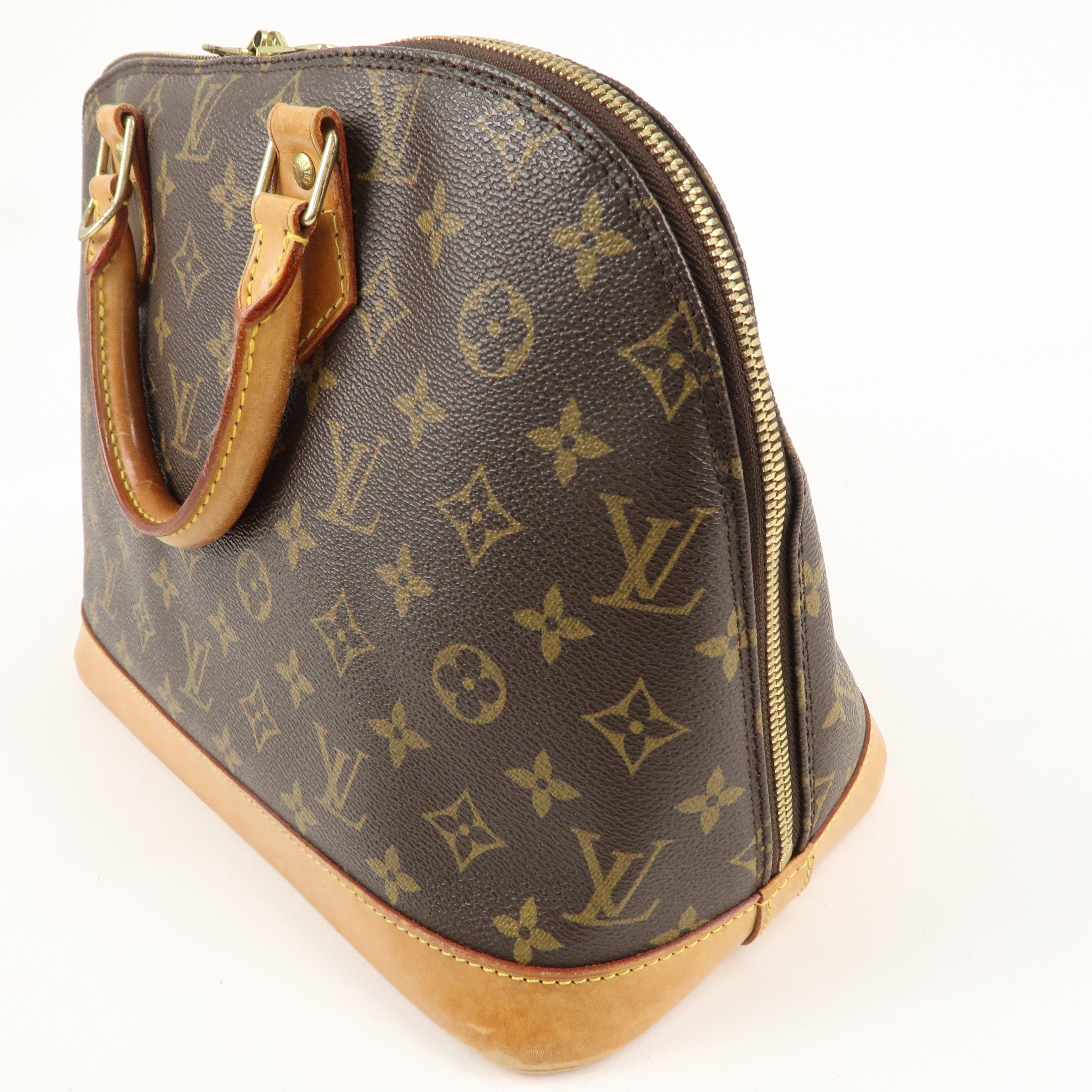 Louis Vuitton Monogram Alma Hand Bag Brown M51130