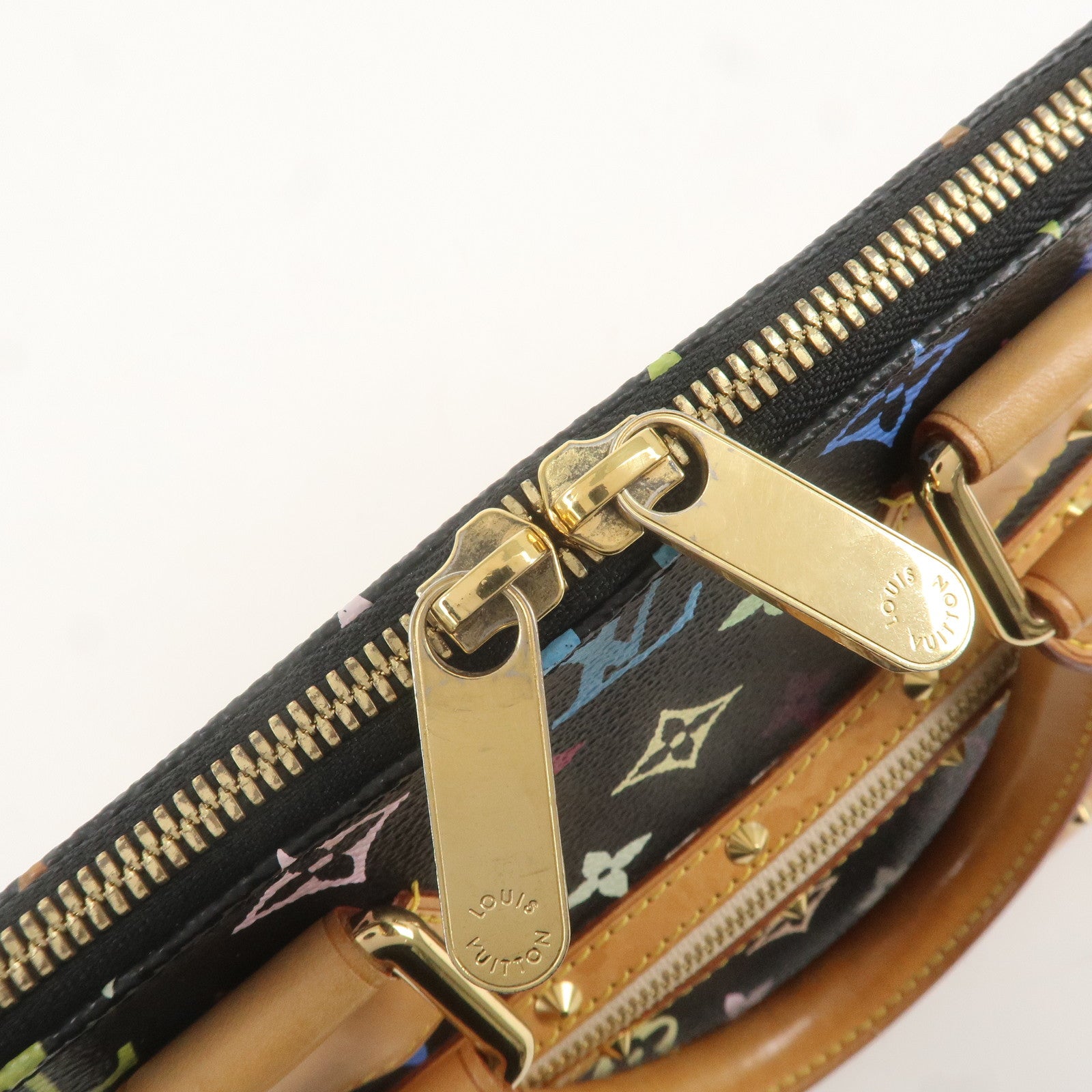 Louis Vuitton Monogram Multicolor Alma Hand Bag Noir M92646