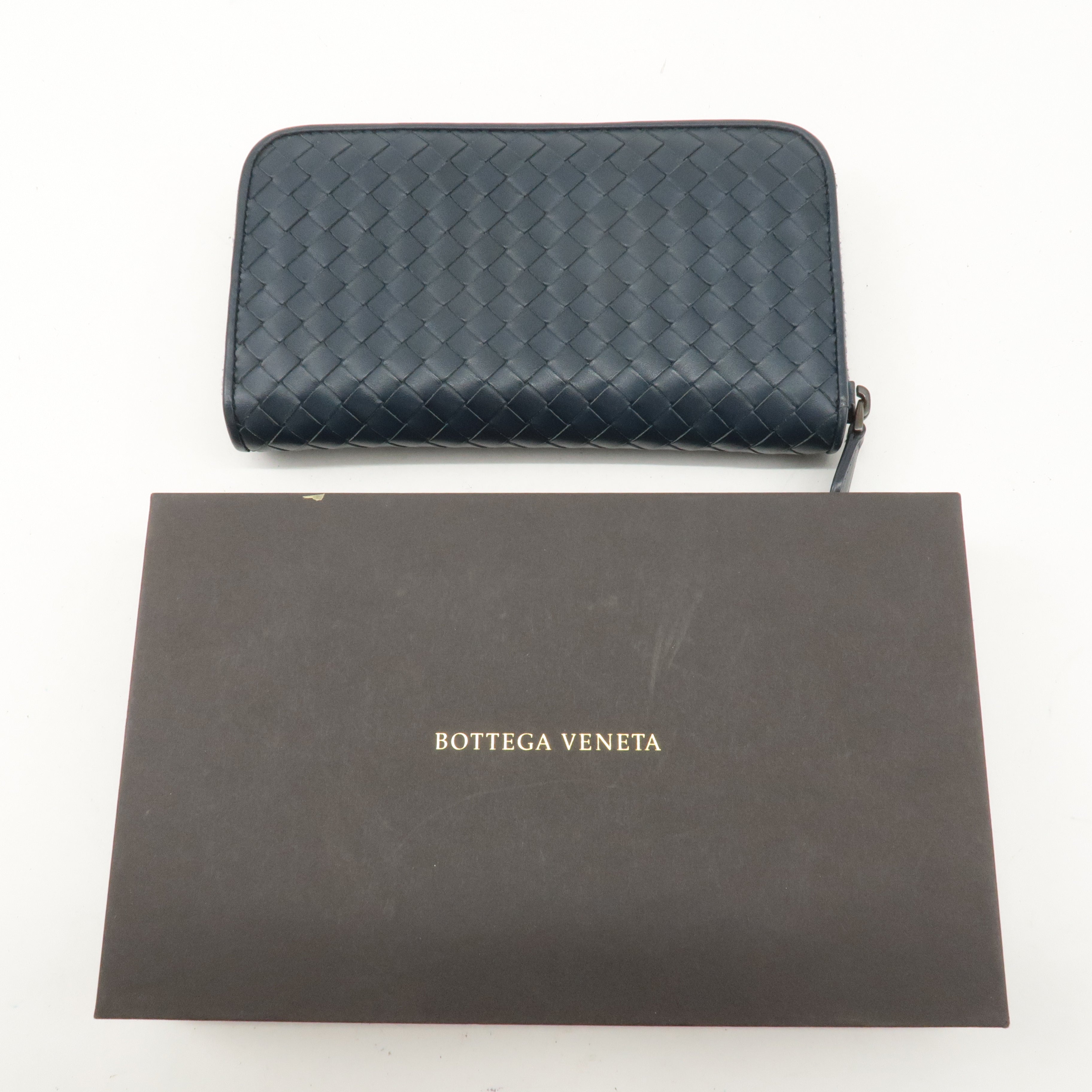 BOTTEGA VENETA Intrecciato Leather Zip Round Long Wallet 275064