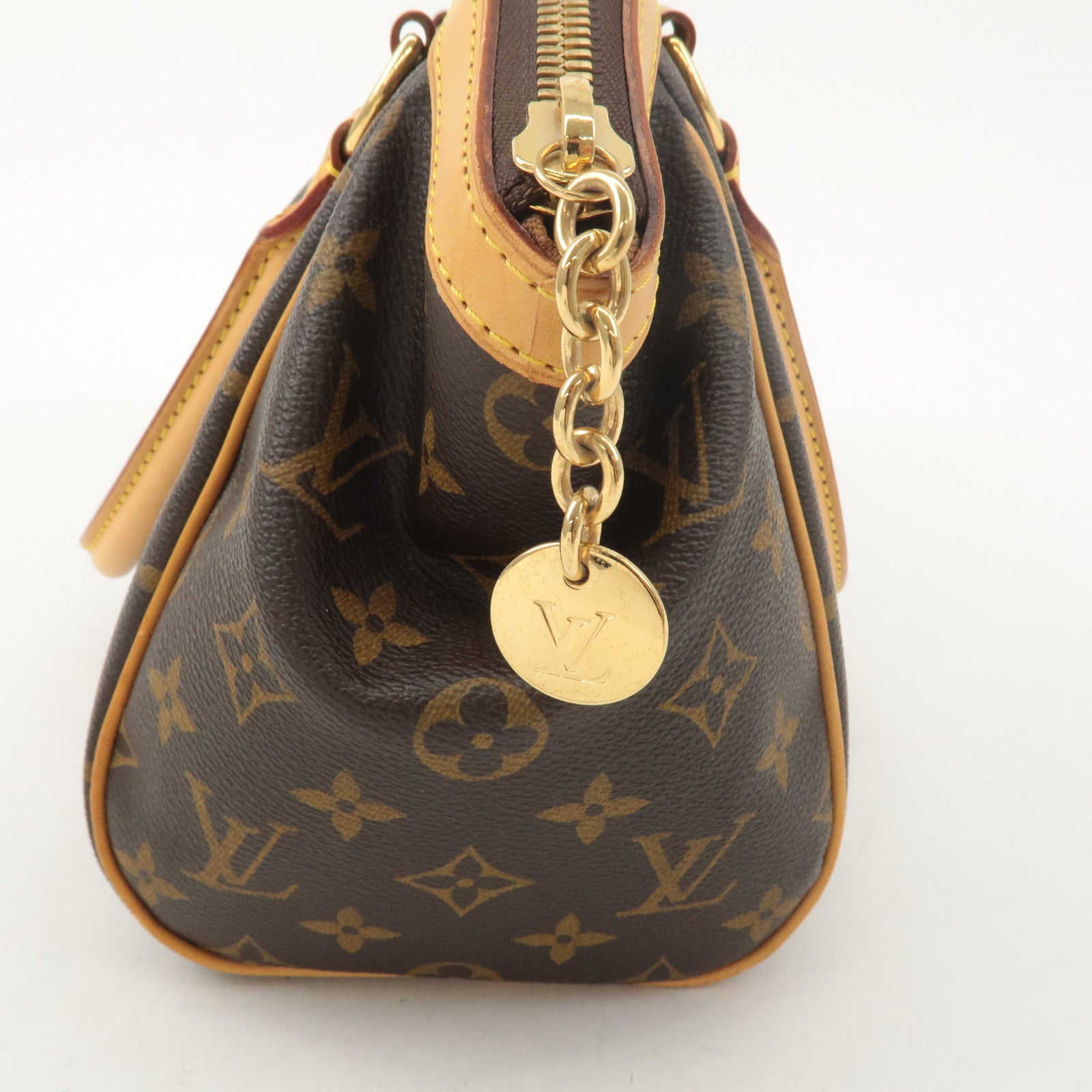 Louis Vuitton Monogram Tivoli PM Hand Bag Brown M40143