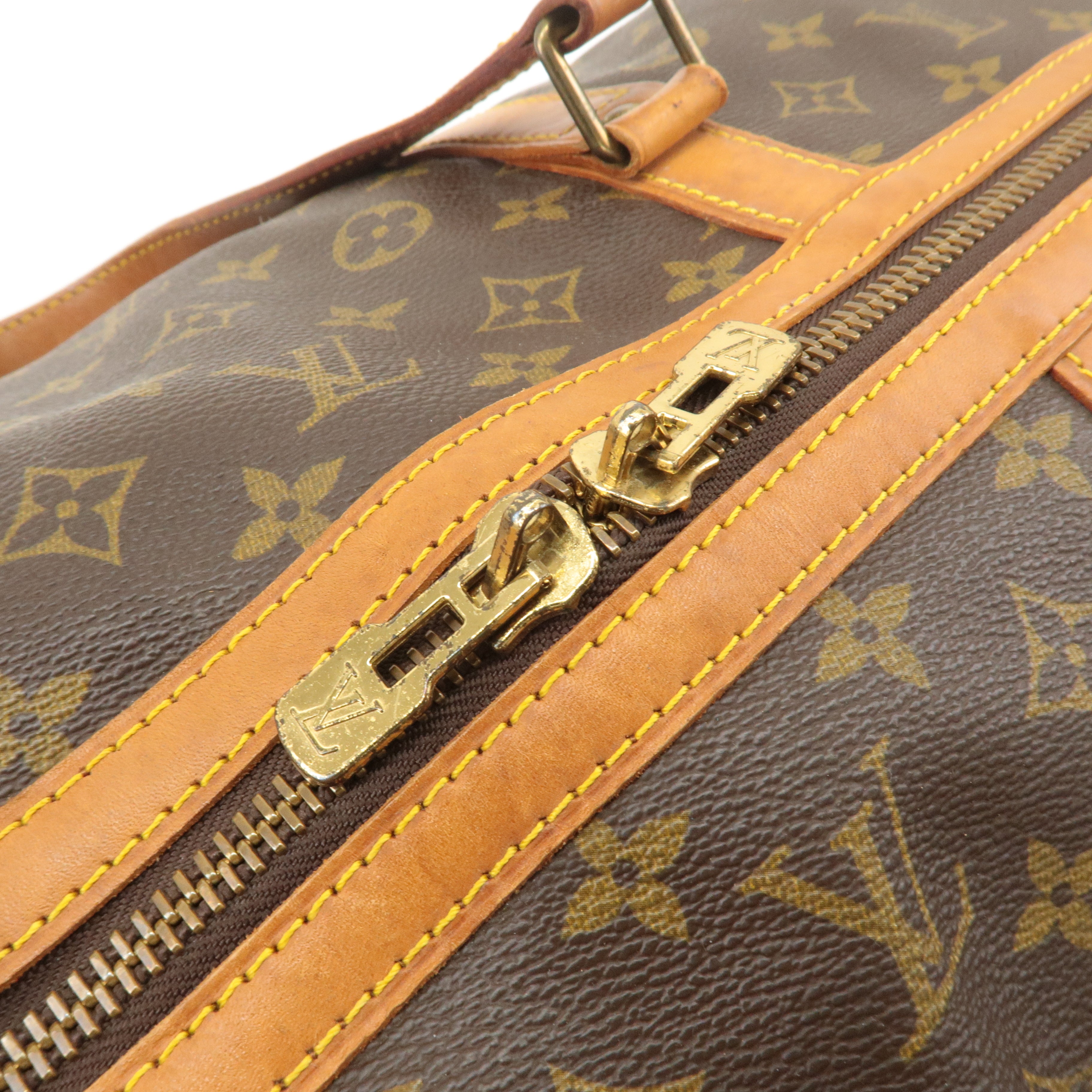 Louis Vuitton Monogram Sac Souple 55 Boston Bag Brown M41622