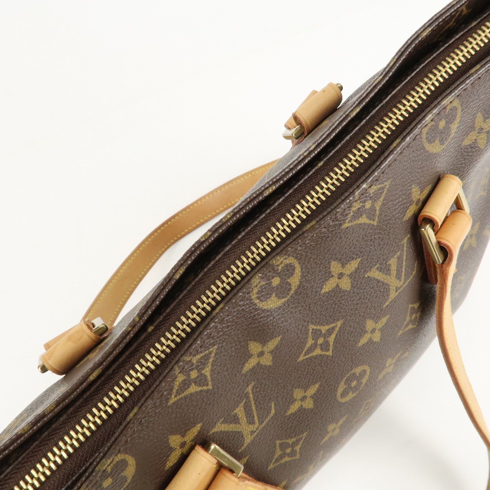 Louis Vuitton Monogram Cabas Piano Tote Bag Brown M51148 Used