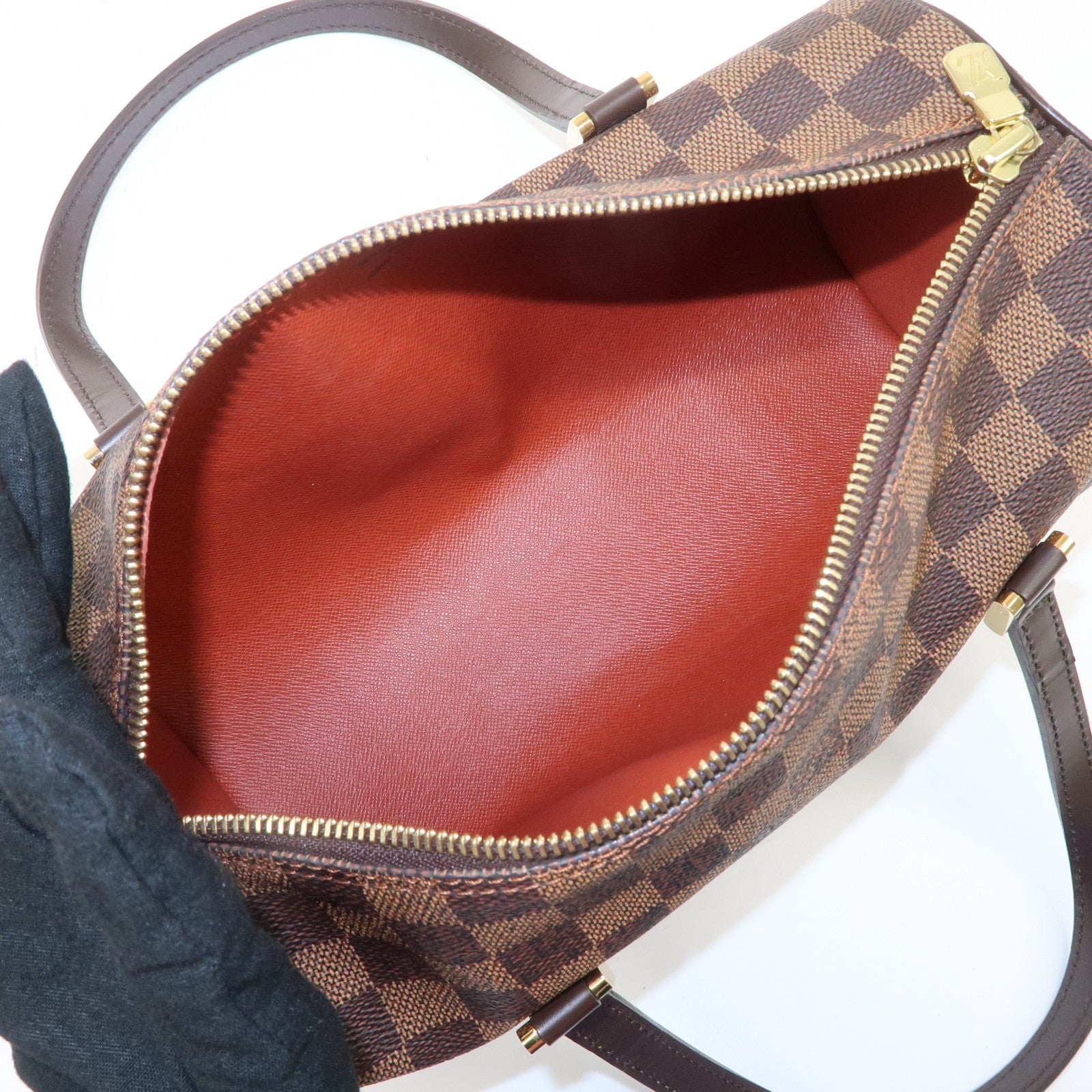 Louis Vuitton Damier Ebene Papillon 26 Hand Bag Brown N51304 Used