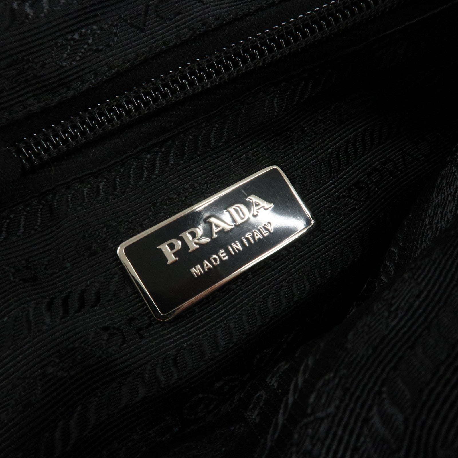 PRADA Nylon Leather Ribbon 2Way Shoulder Bag Black BN1631 Used