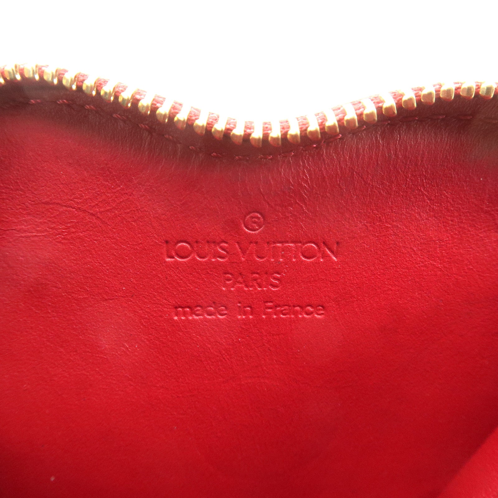 Louis Vuitton Monogram Vernis Porte Monnaie Coeur Red M91919