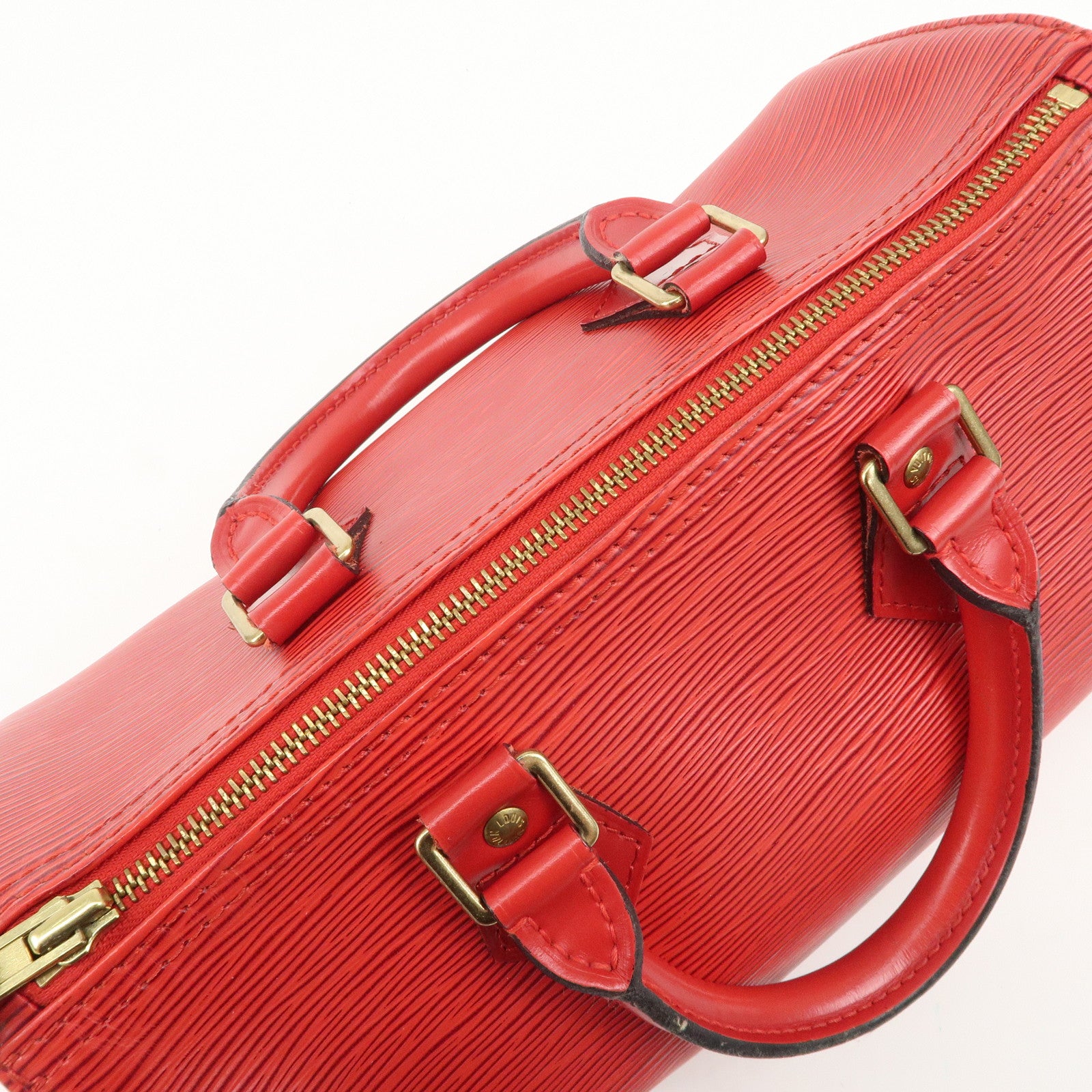 Louis Vuitton Epi Speedy 25 Hand Bag Castilian Red M43017 Used