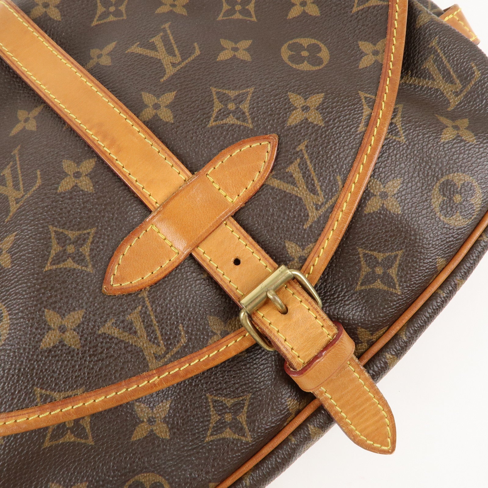 Louis Vuitton Monogram Saumur 30 Crossbody Bag Brown M42256