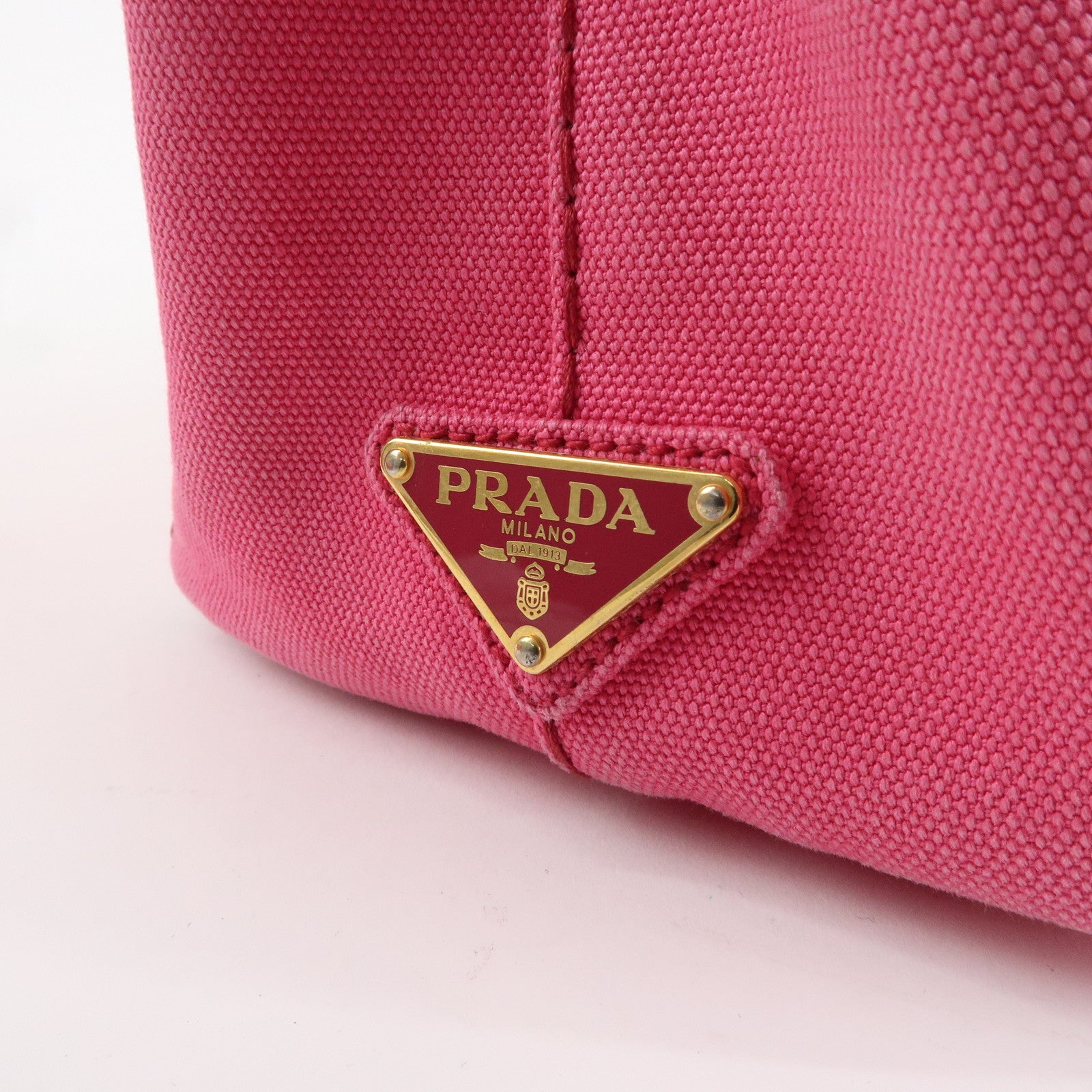 PRADA Canapa Mini Canvas 2Way Bag Tote Bag Pink 1BG439