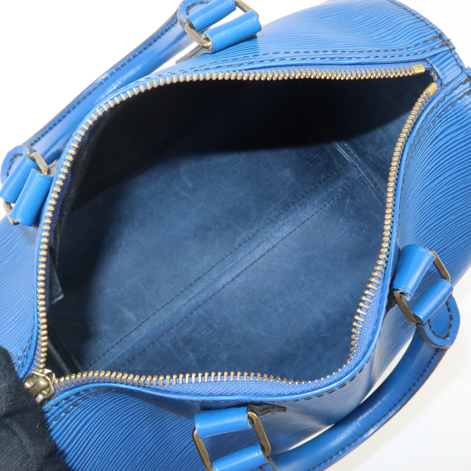 Louis Vuitton Epi Speedy 25 Hand Bag Boston Bag Blue M43015