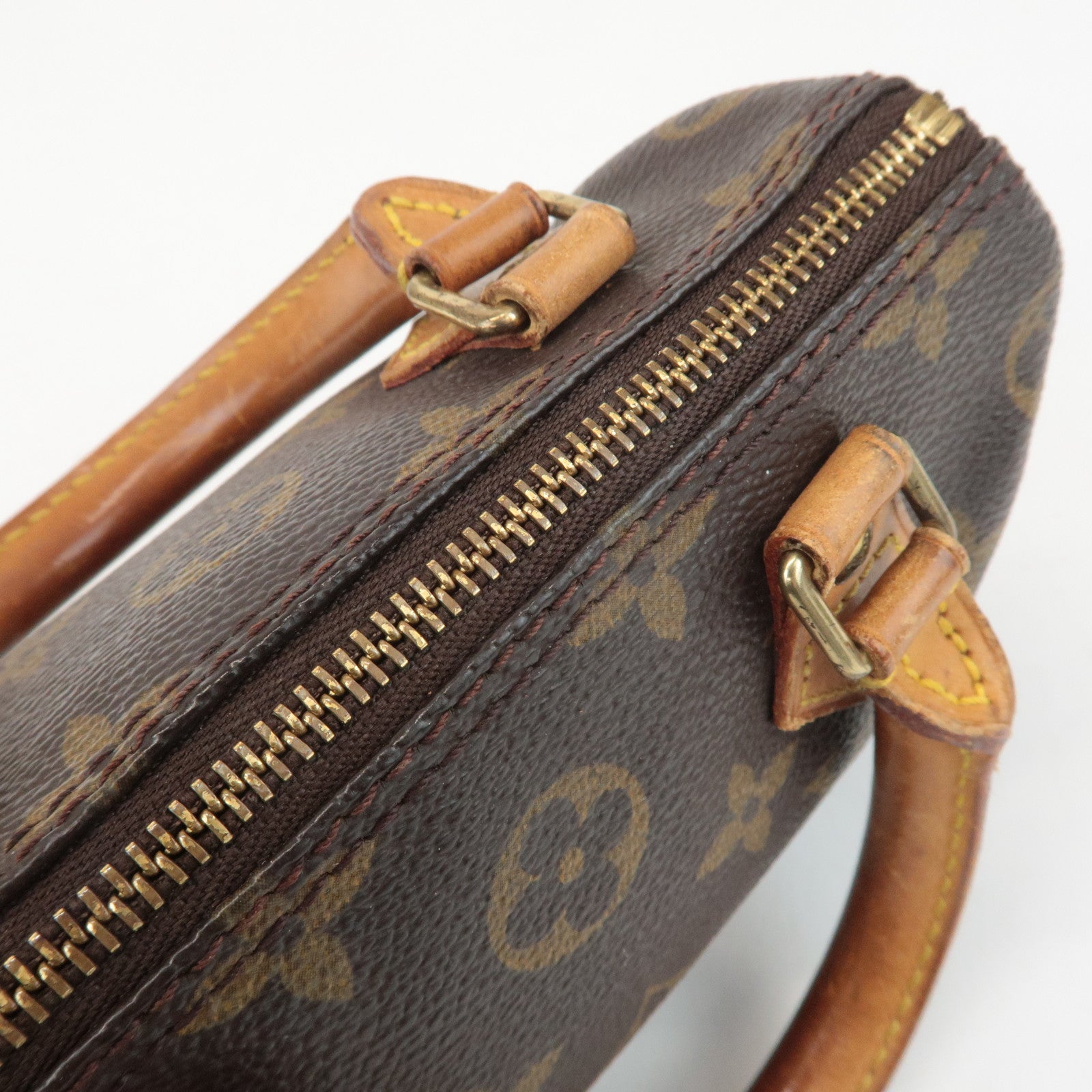 Louis Vuitton Monogram Mini Speedy Hand Bag Brown M41534 Used