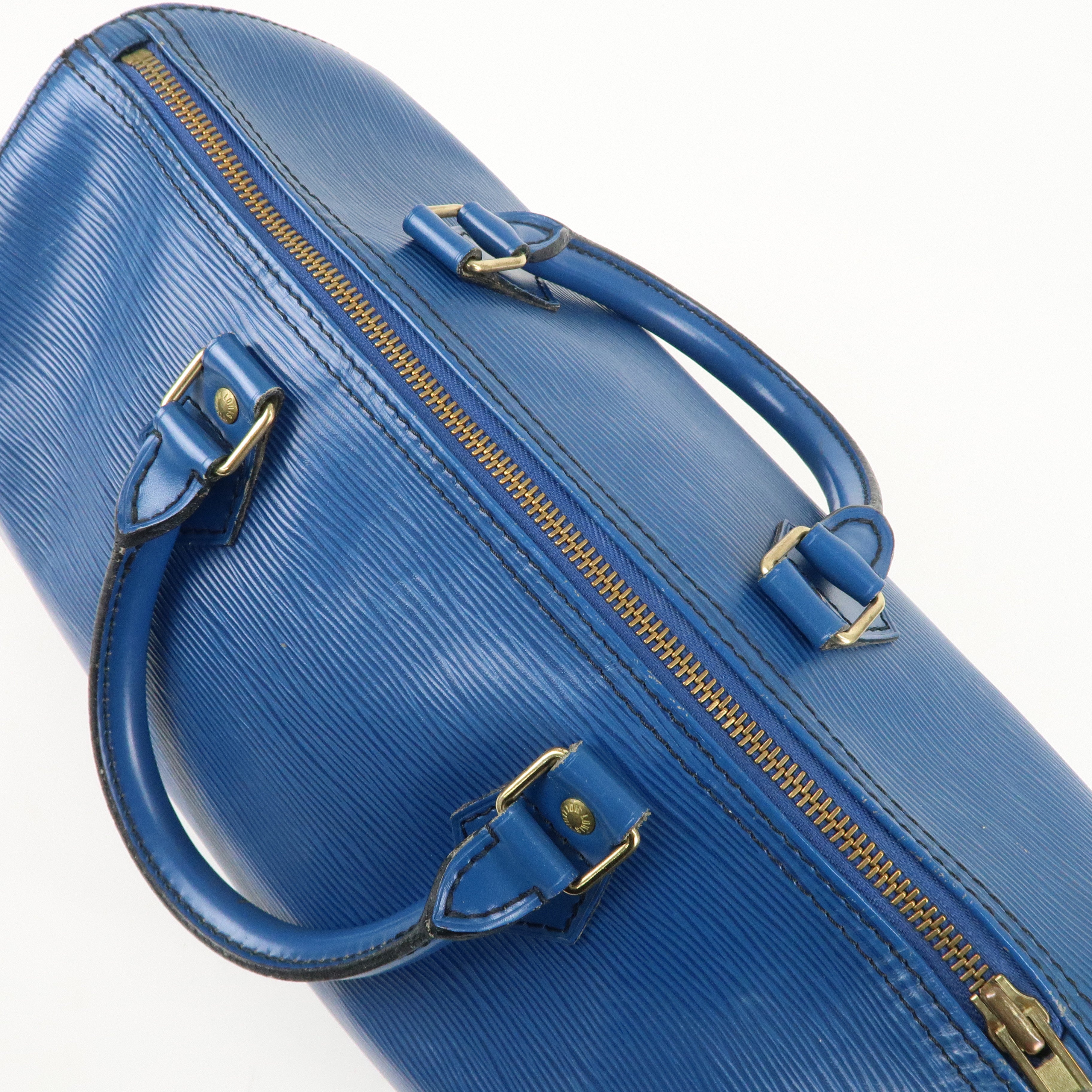 Louis Vuitton Epi Speedy 30 Hand Boston Bag Toledo Blue M43005