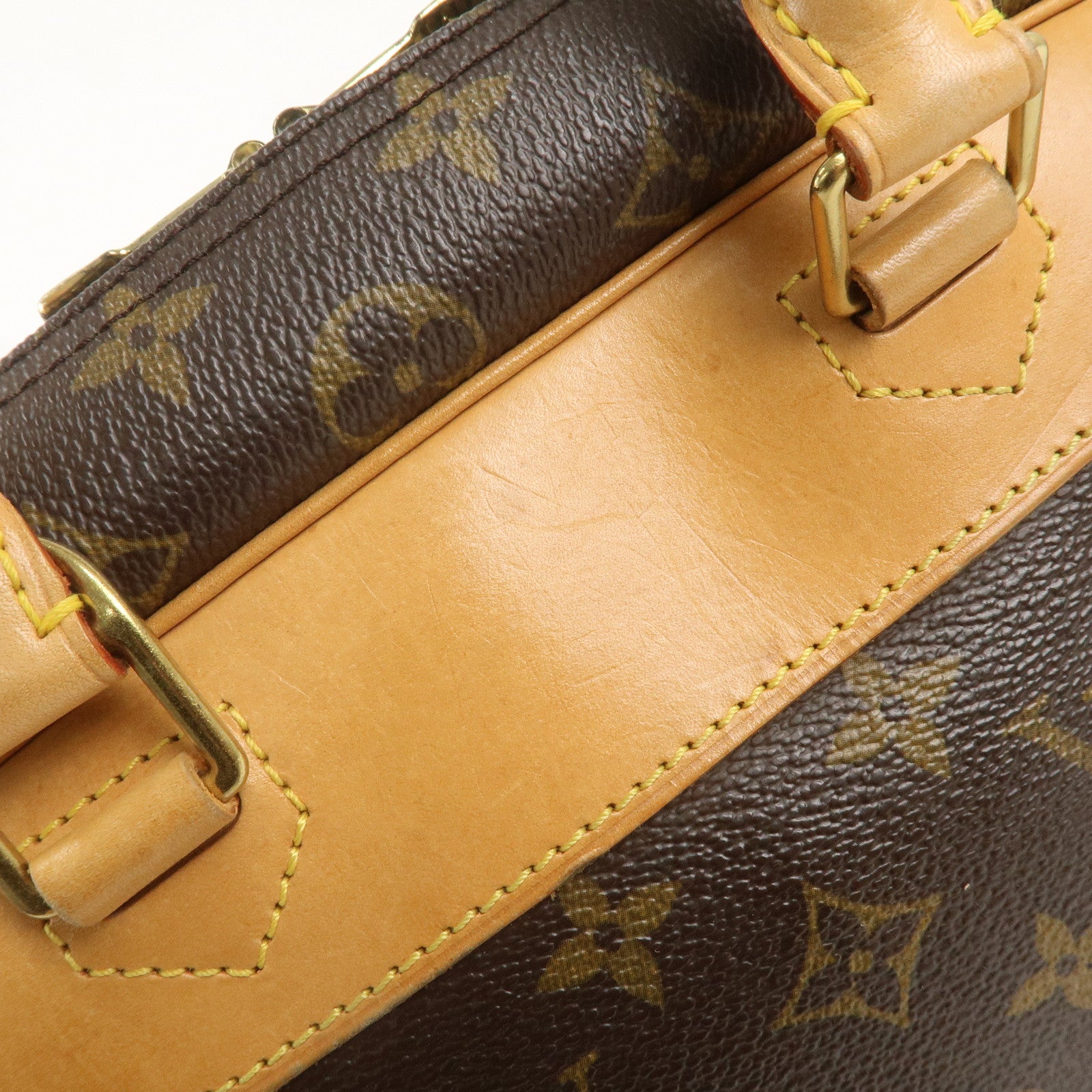 Louis Vuitton Monogram Deauville Hand Bag Brown M47270