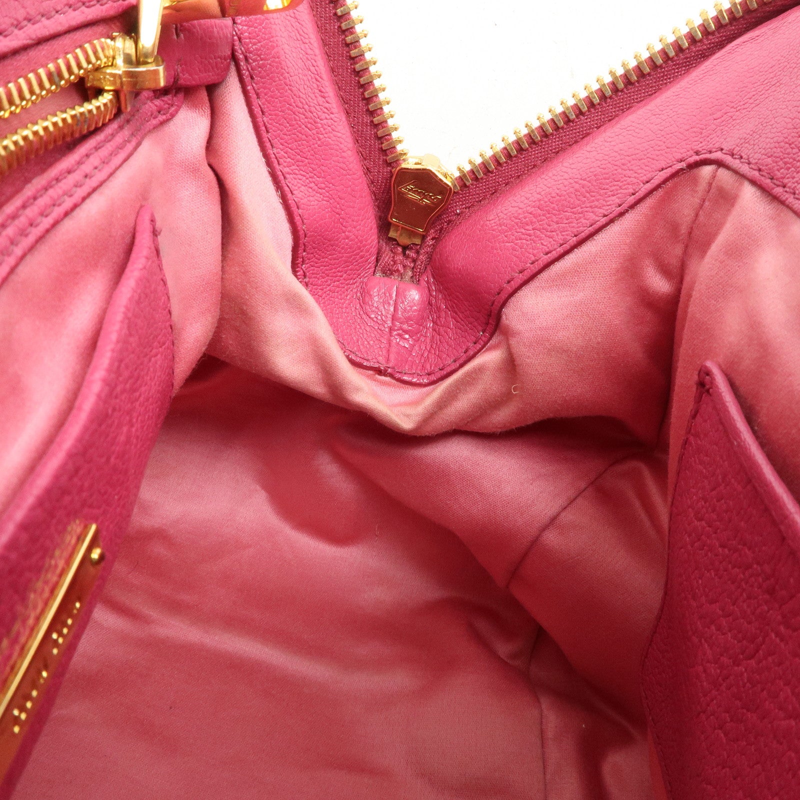 MIU MIU Leather 2WAY Bag Hand Bag Shoulder Bag Pink