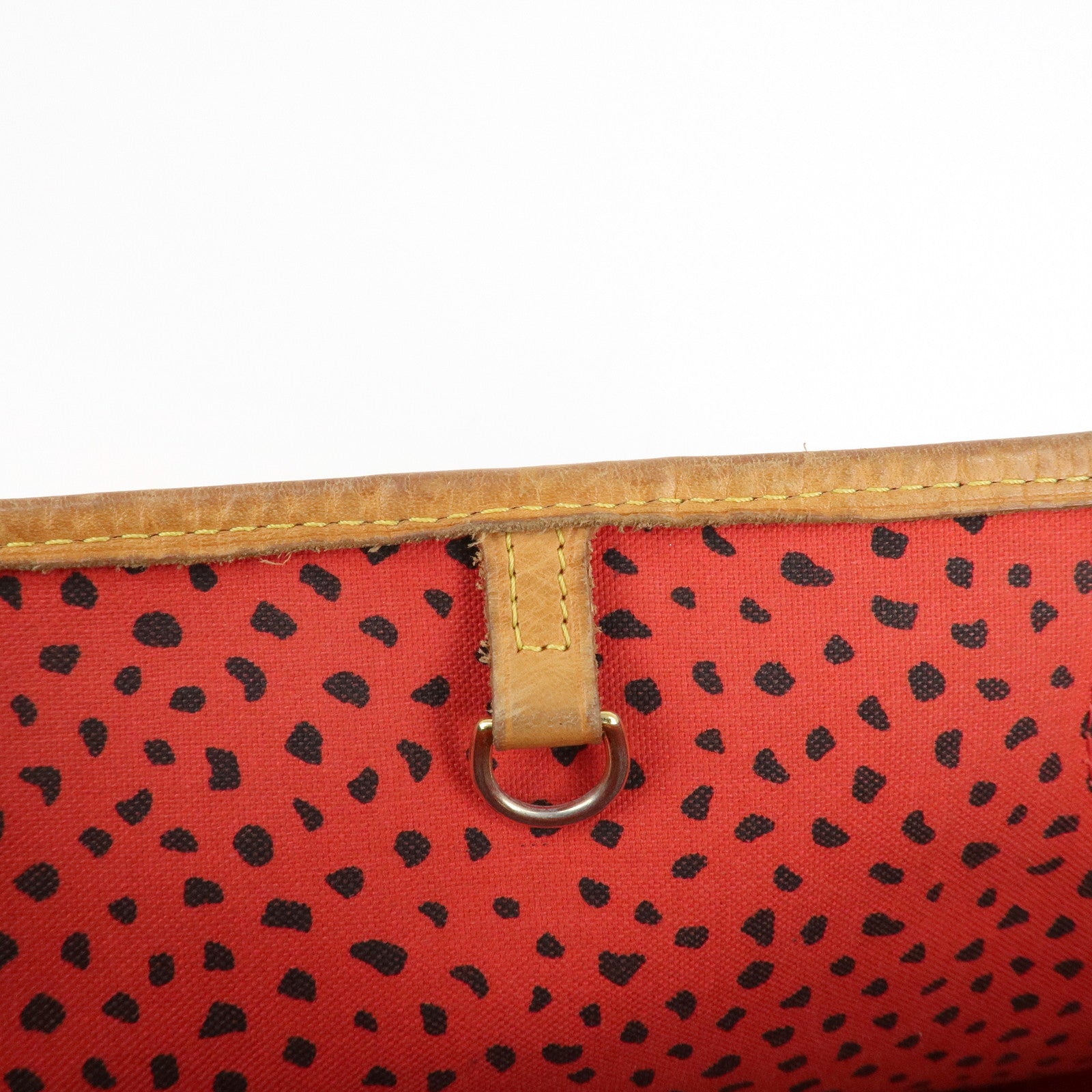 Louis Vuitton Rouge Pumpkin Dots Yayoi Kusama Neverfull MM M40686 Used