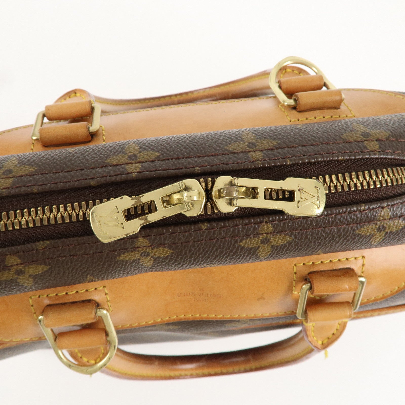 Louis Vuitton Monogram Deauville Hand Bag Brown M47270