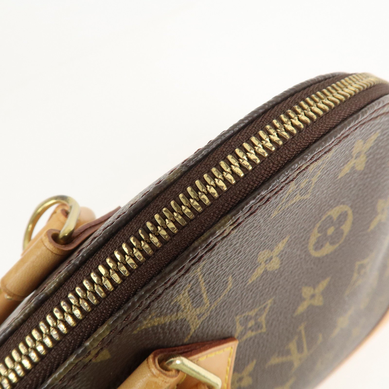 Louis Vuitton Monogram Alma Hand Bag Brown M51130 Used