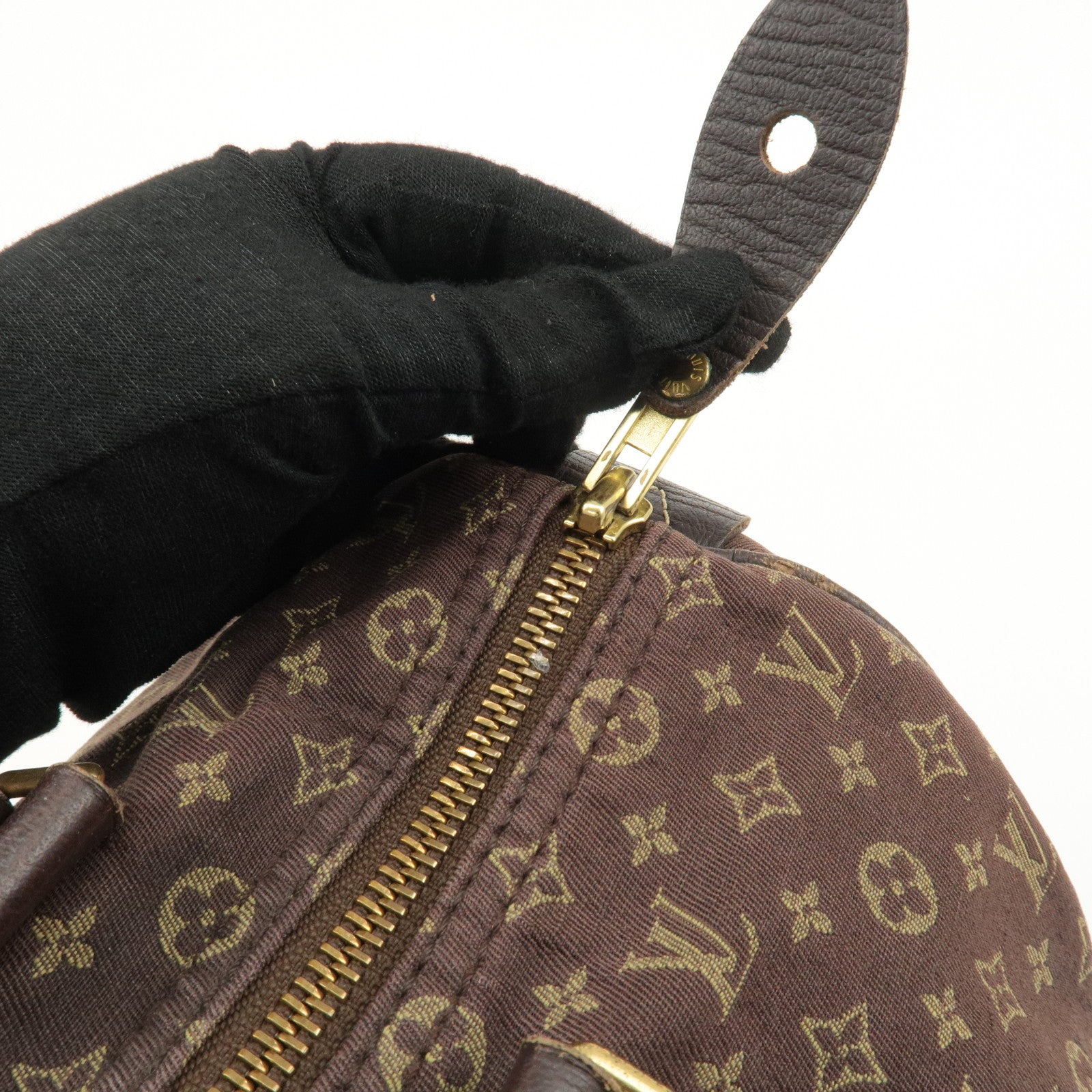 Louis Vuitton Monogram Mini Lin Speedy 30 Boston Bag Ebene M95224