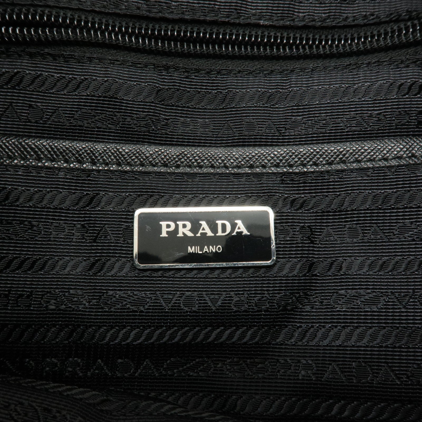 PRADA Nylon Leather Backpack Ruck Sack Black 1BZ032