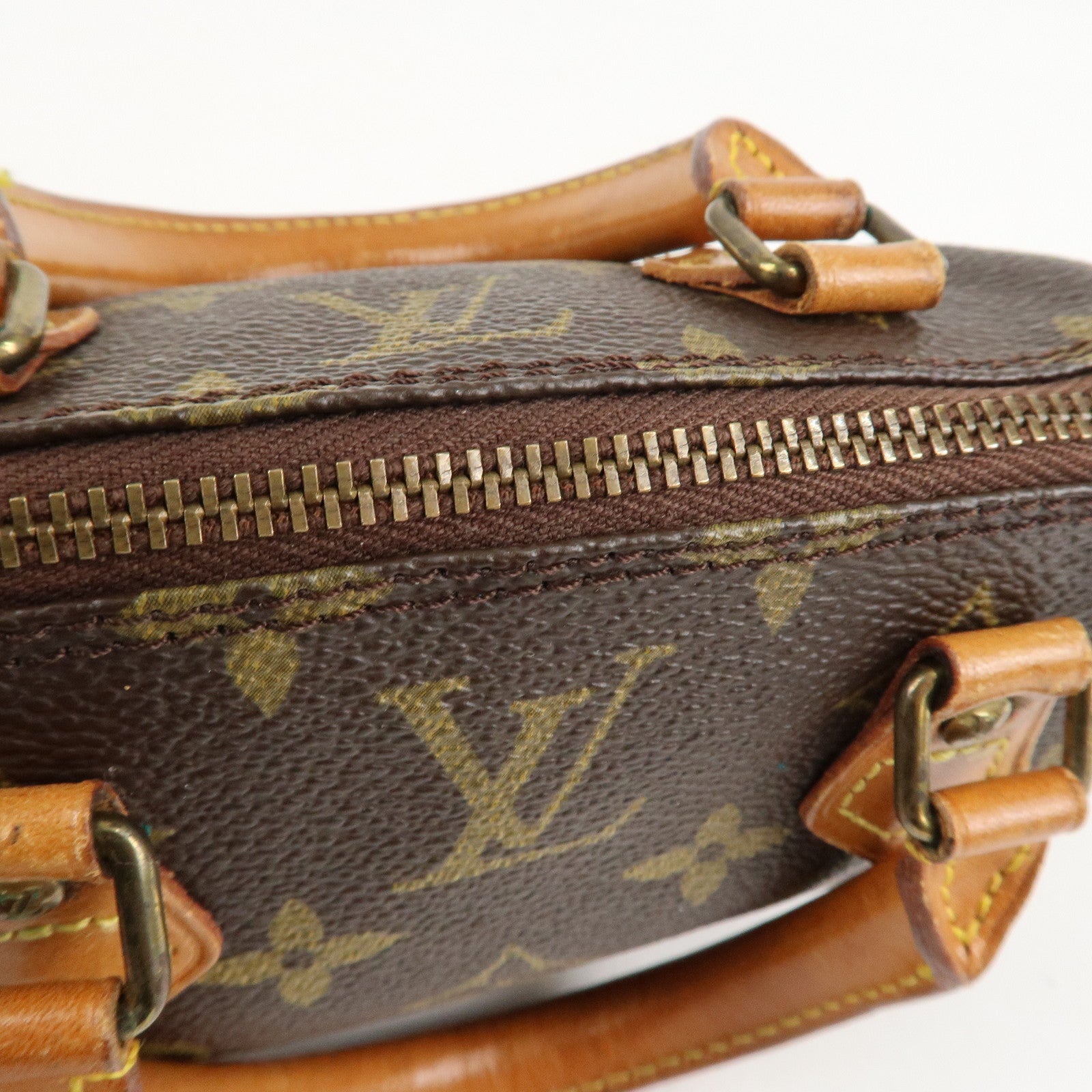 Louis Vuitton Monogram Mini Speedy Hand Bag Brown M41534