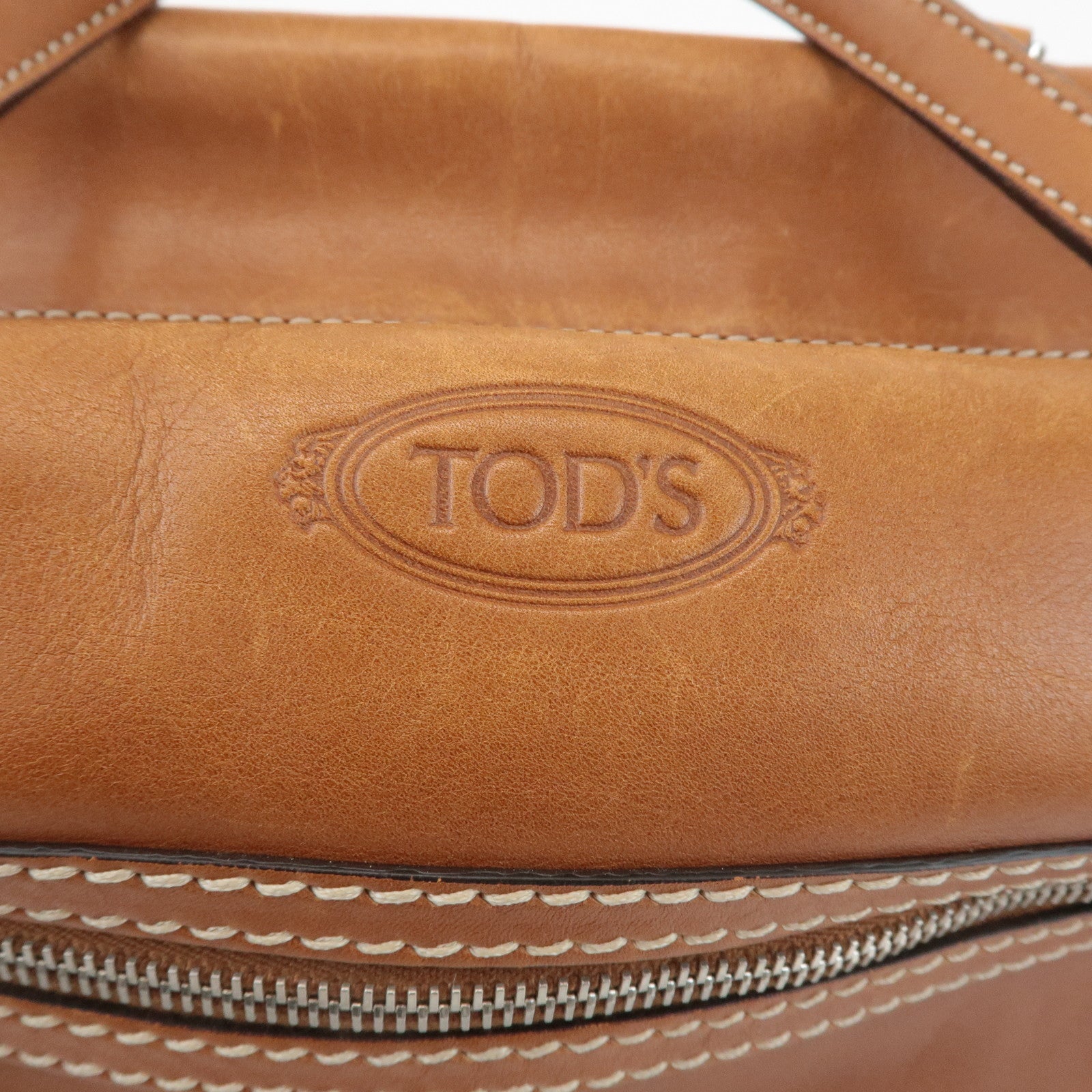 TOD
S Leather 2Way Bag Hand Bag Brown