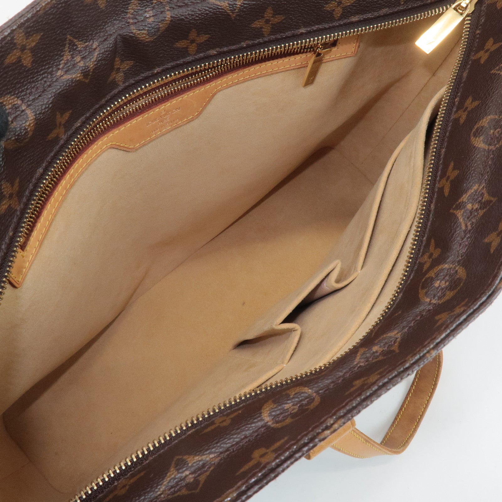 Louis Vuitton Monogram Luco Tote Bag Hand Bag Brown M51155 Used