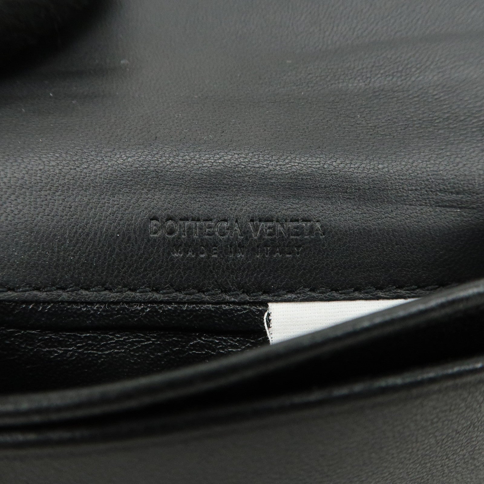 BOTTEGA VENETA Intrecciato Leather Card Case ID Case Black