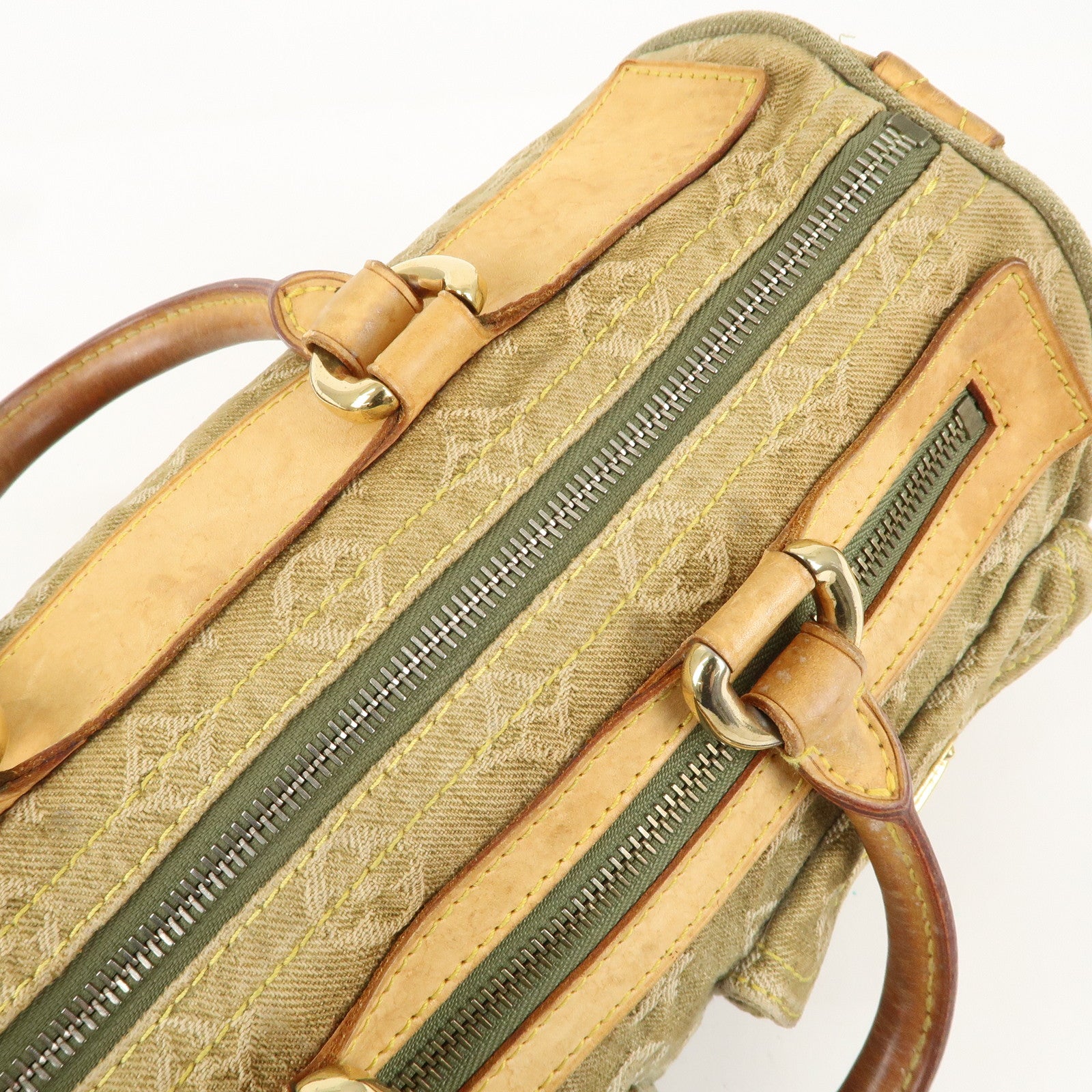 Louis Vuitton Monogram Denim Neo Speedy Boston Bag Khaki M95215