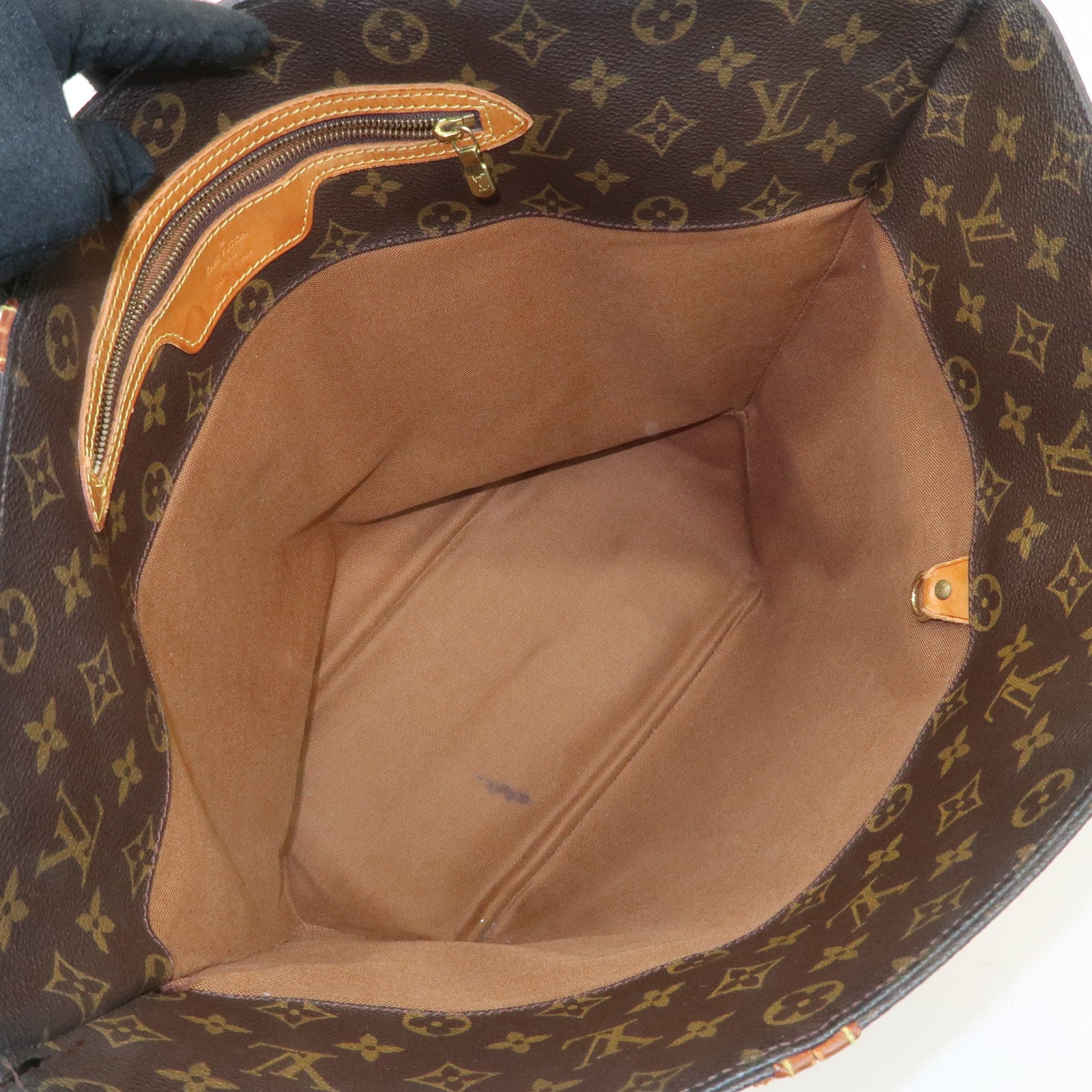 Louis Vuitton Monogram Sac Shopping Shoulder Bag Brown M51108 Used