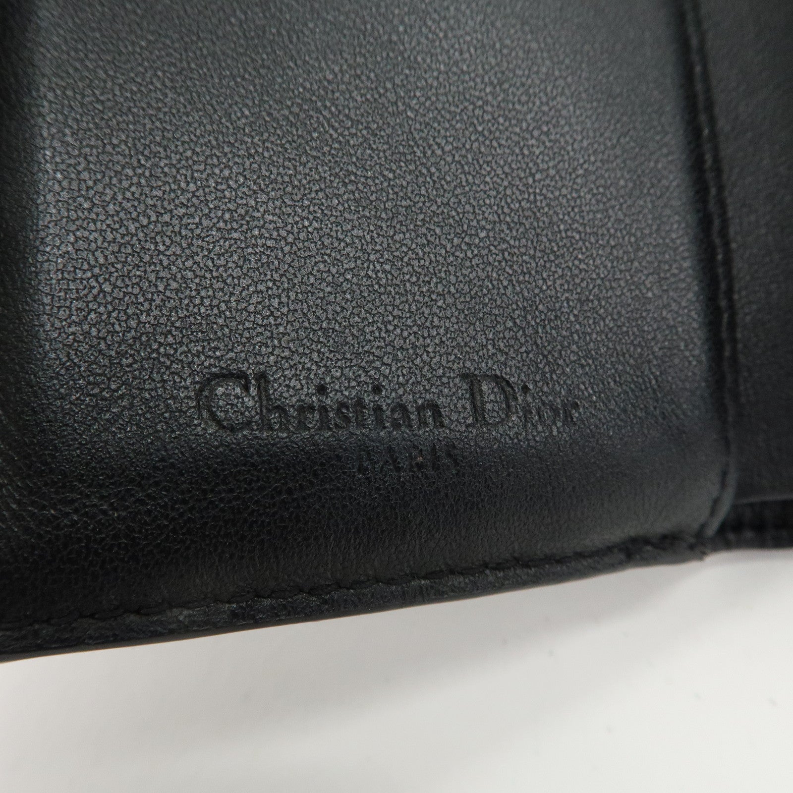 Christian Dior Cannage Lady Dior Leather Lotus Tri-fold Wallet