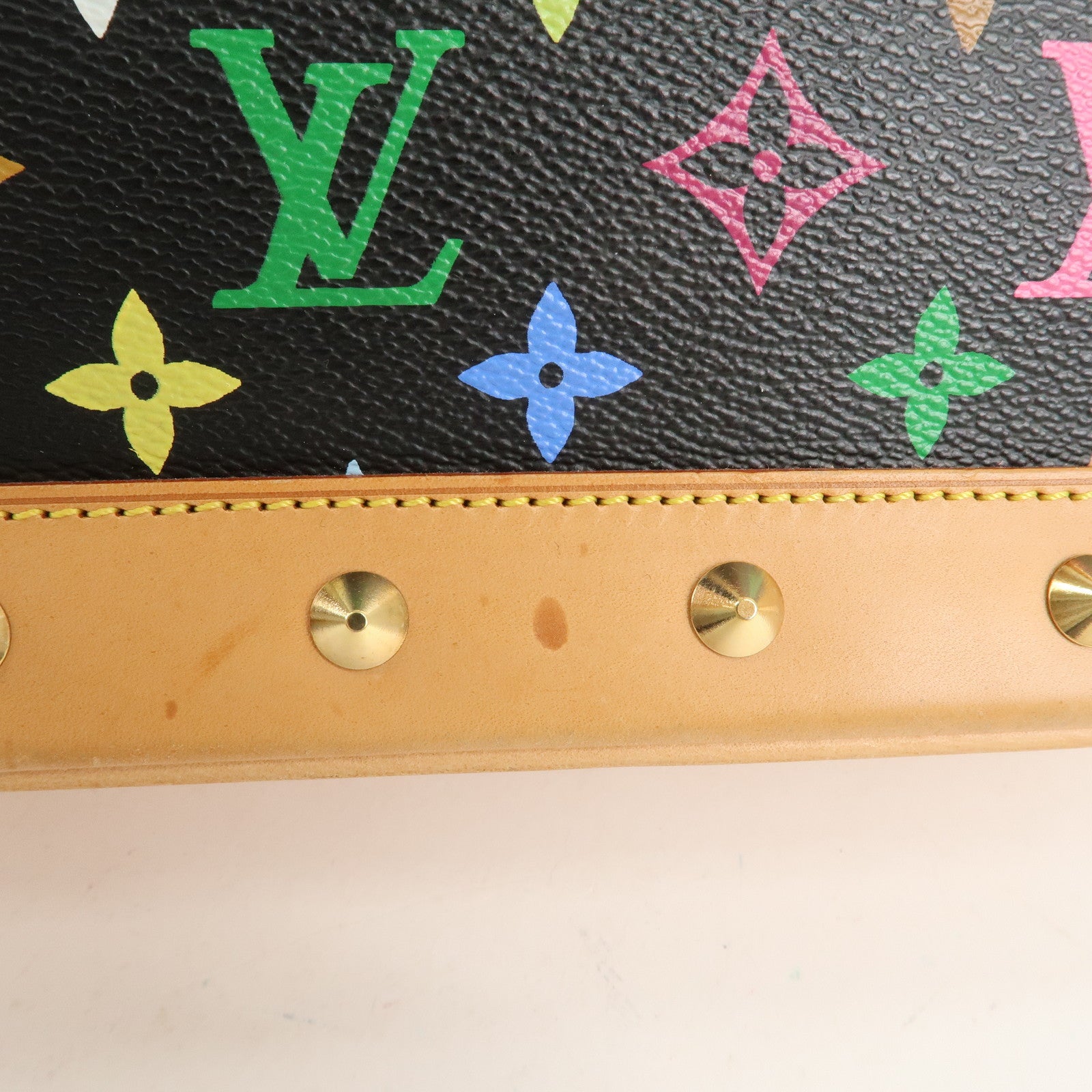 Louis Vuitton Monogram Multi Color Alma Hand Bag Noir M92646