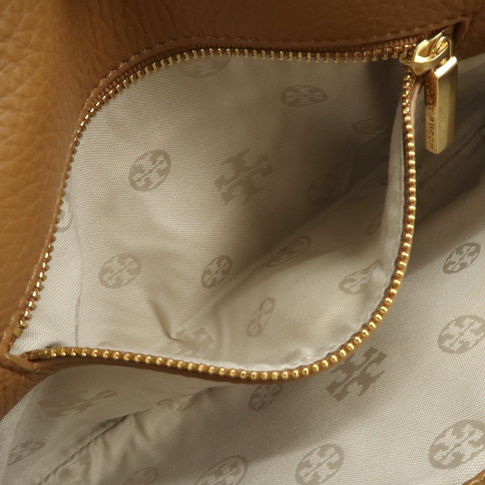 Tory Burch Leather Chain Shoulder Bag Hand Bag Light Brown