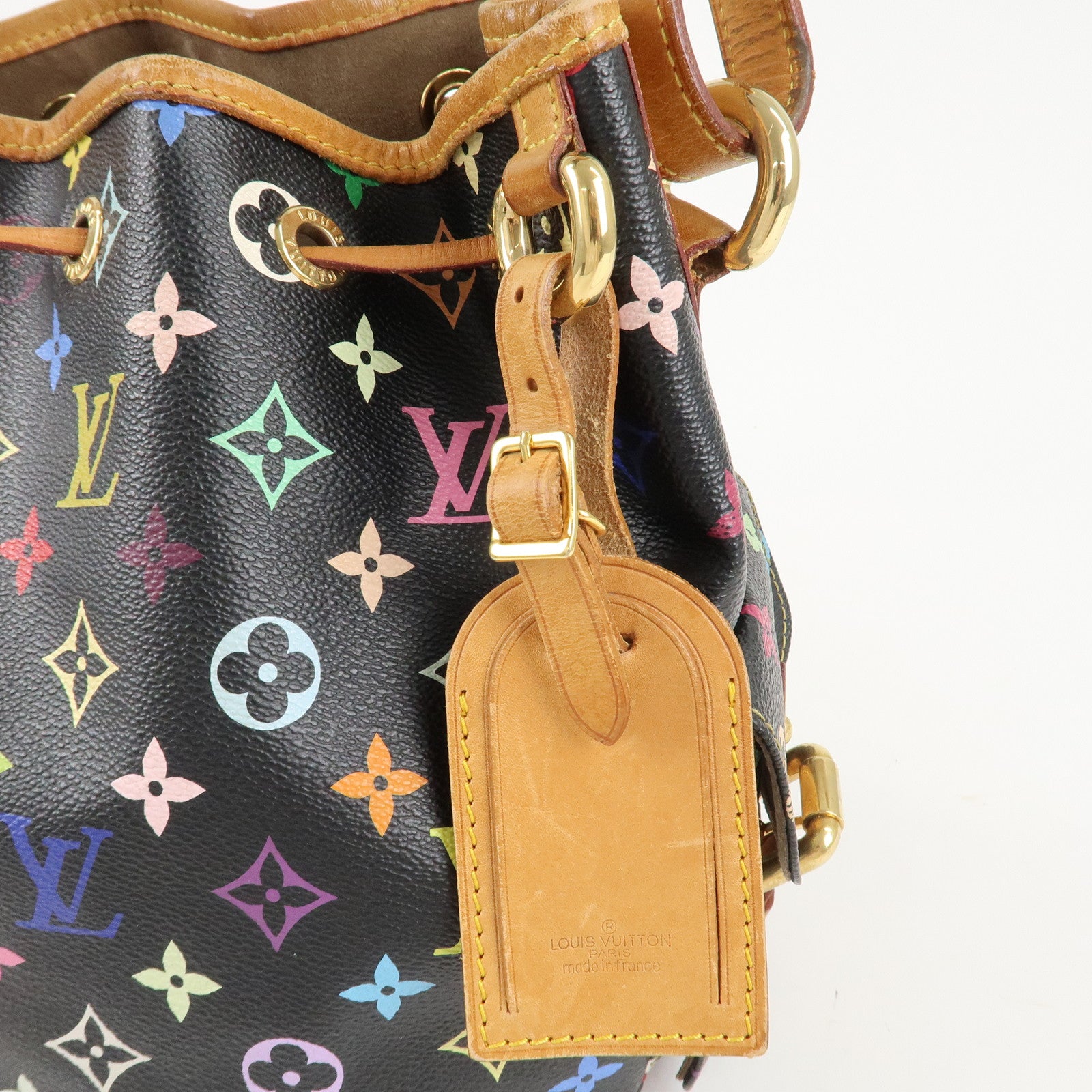 Louis Vuitton Monogram Multi Color Petit Noe Bag Noir M42230 Used