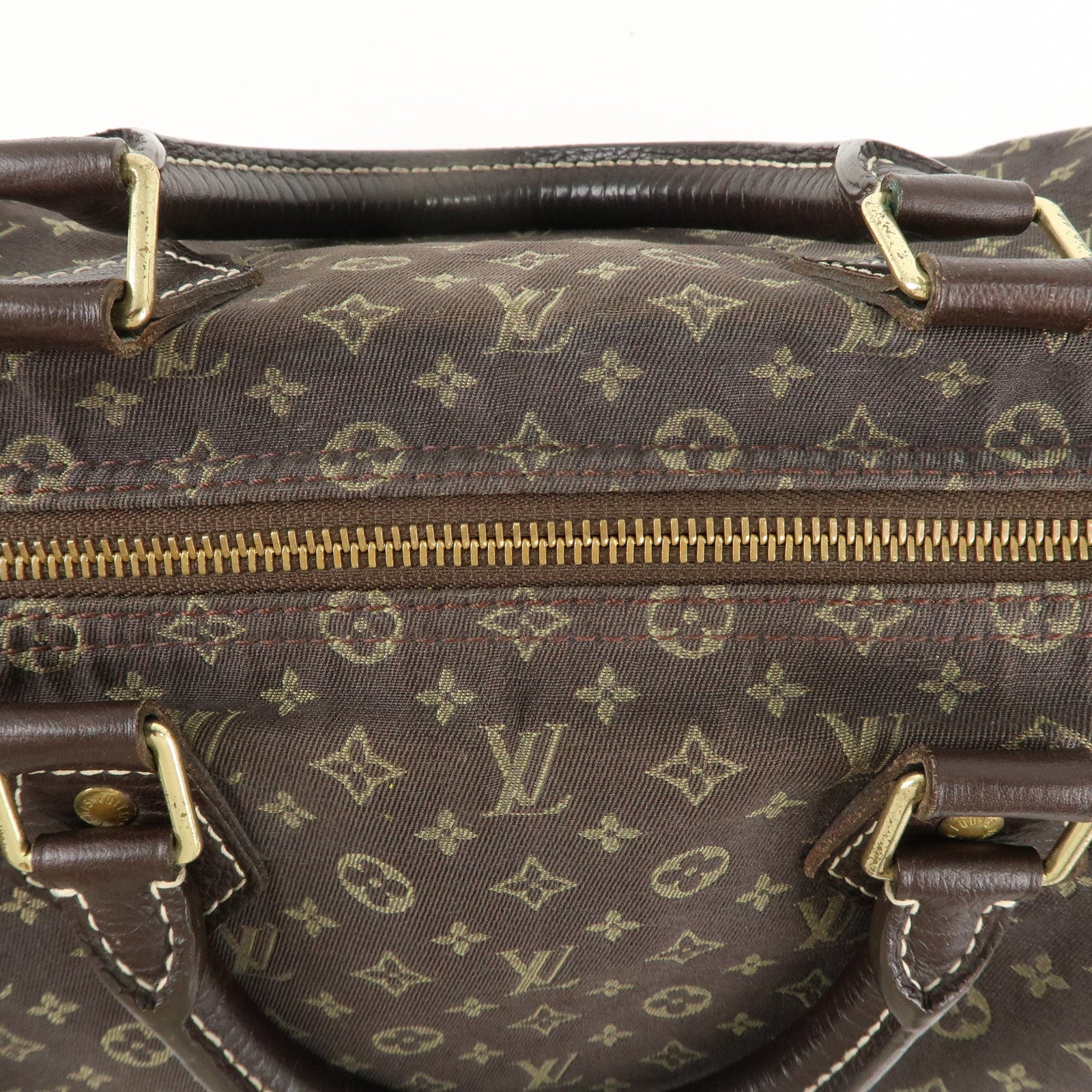 Louis Vuitton Monogram Mini Lin Speedy 30 Boston Bag Ebene M95224