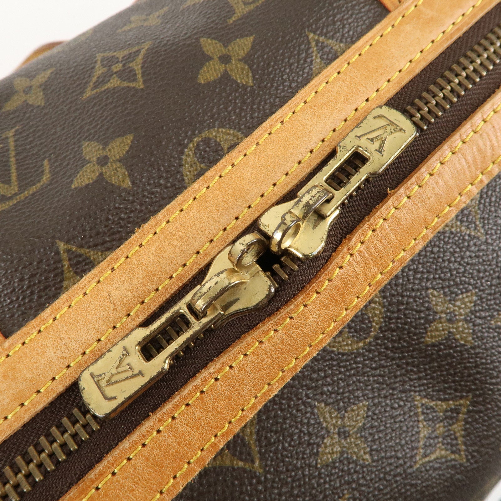 Louis Vuitton Monogram Sac Souple 45 Boston Bag Brown M41624