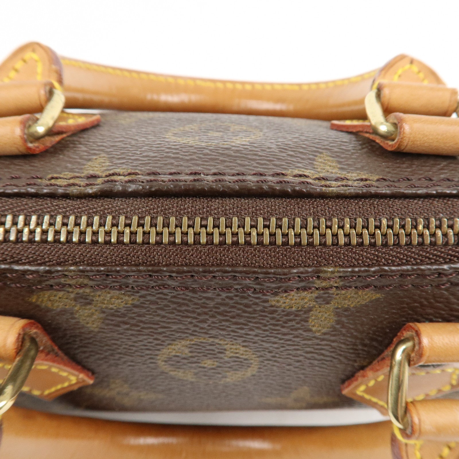 Louis Vuitton Monogram Mini Speedy Hand Bag Brown M41534