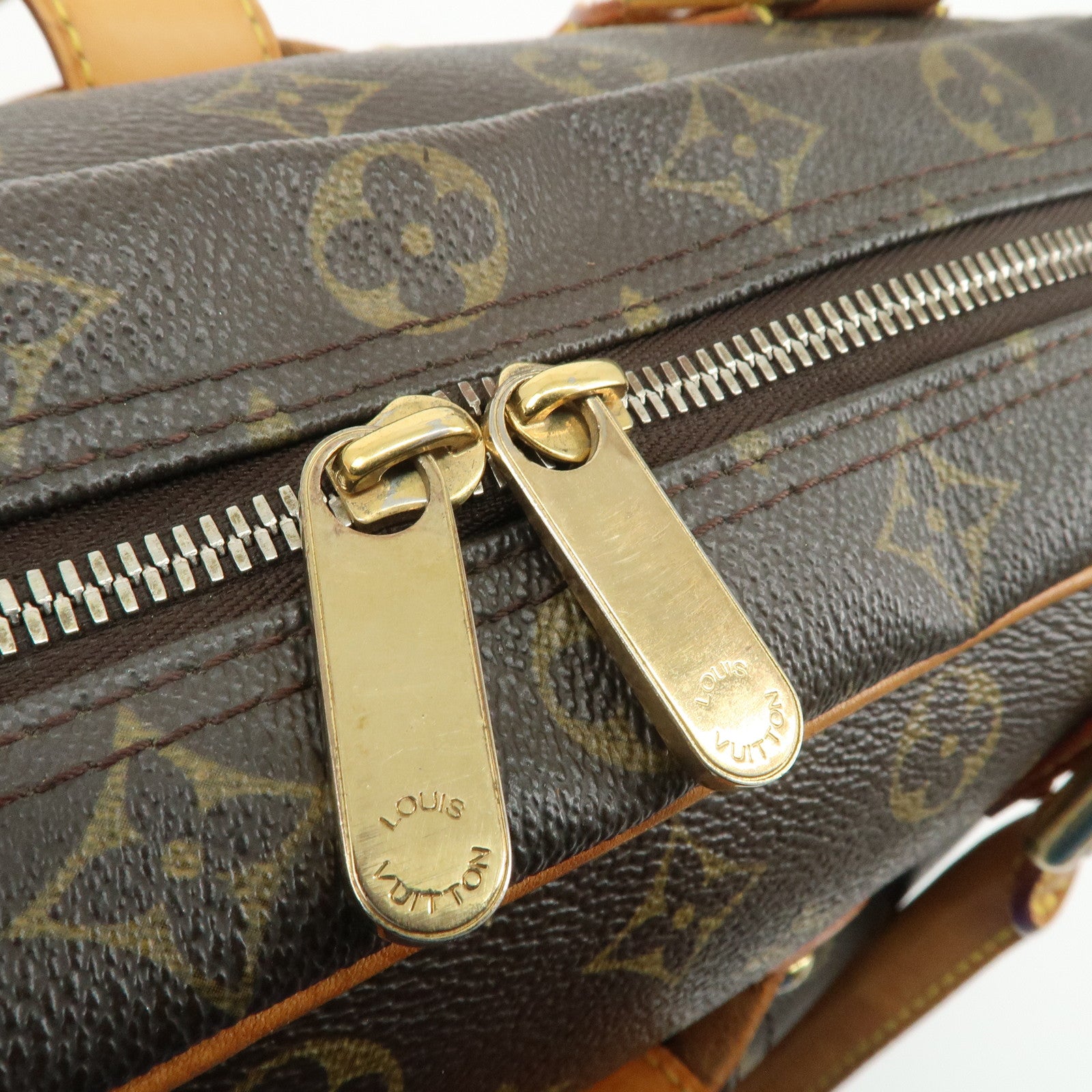 Louis Vuitton Monogram Manhattan GM Hand Bag Brown M40025 Used