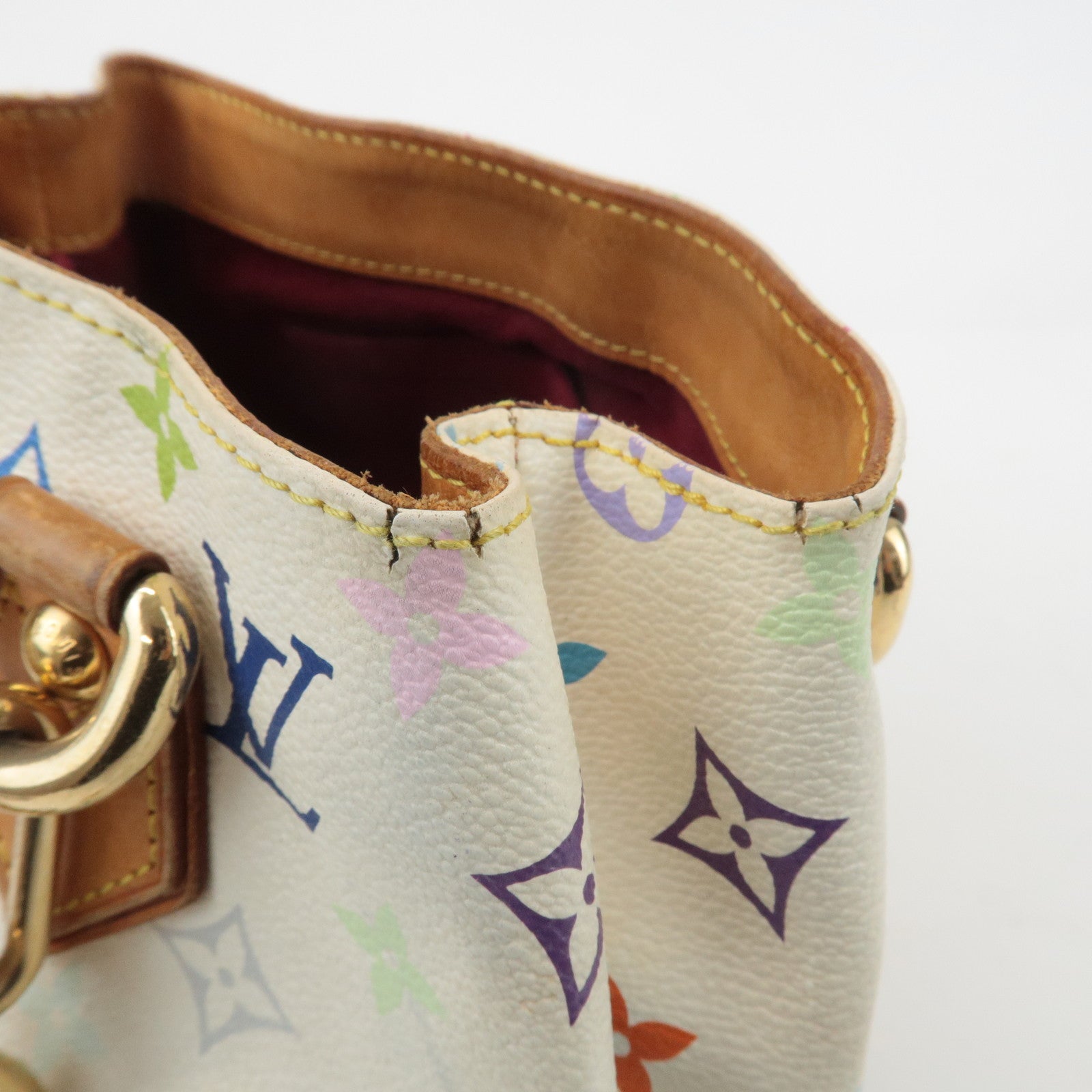 Louis Vuitton Monogram Multicolor Audra Hand Bag Blanc M40047