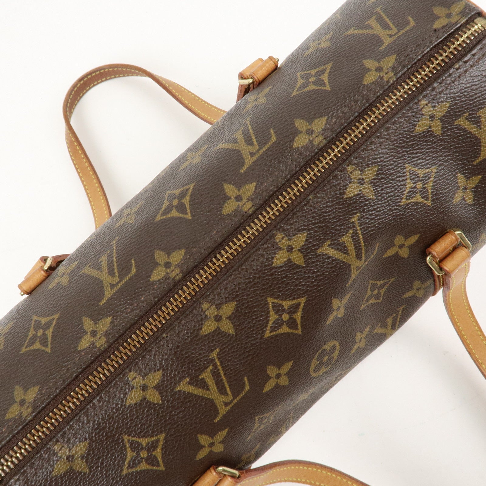 Louis Vuitton Monogram Papillon 30 Hand Bag New Style Brown M51385 Used