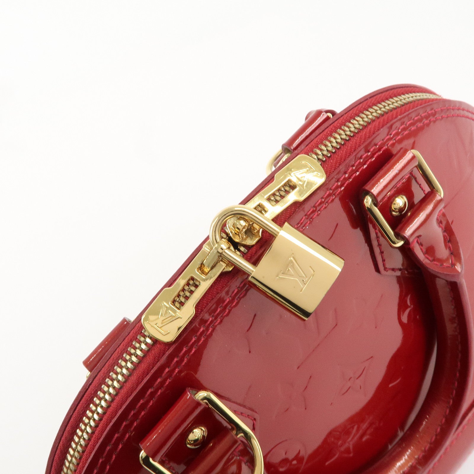 Louis Vuitton Monogram Vernis Alma BB 2Way Bag Red M91606